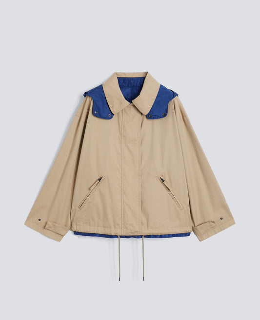 GIUBBOTTO REVERSIBILE IN TWILL DI COTONE POLIAMMIDE E NYLON - BEIGE - ASPESI