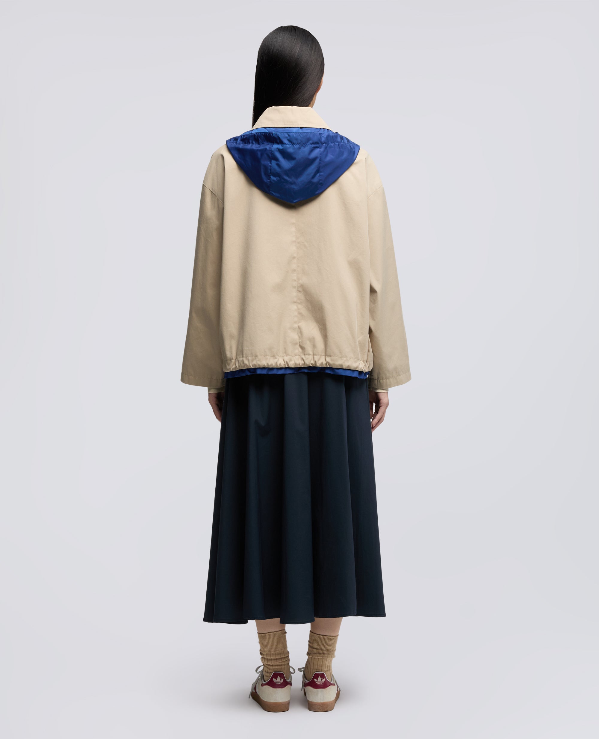 GIUBBOTTO REVERSIBILE IN TWILL DI COTONE POLIAMMIDE E NYLON - BEIGE - ASPESI