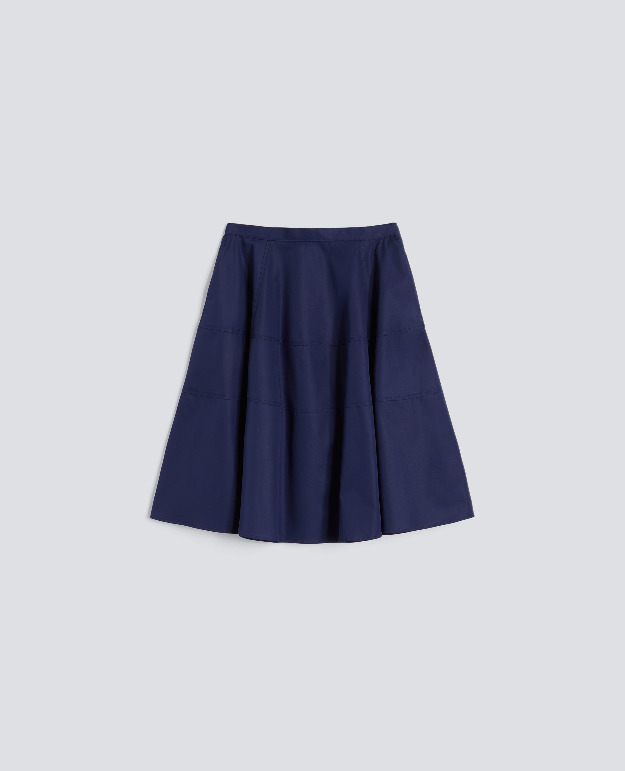 FALDA DE ALGODON POPELINA ACAMPANADA - BLU - ASPESI