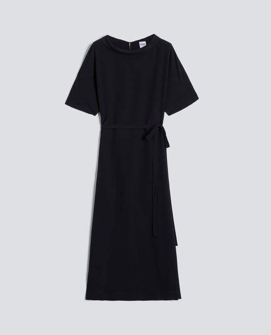 SILK CREPE DE CHINE DRESS - BLU - ASPESI