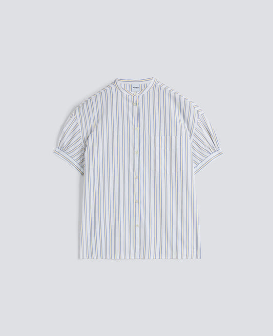 CAMICIA IN POPELINE DI COTONE CON COLLO ALLA COREANA - MULTICOLOR - ASPESI