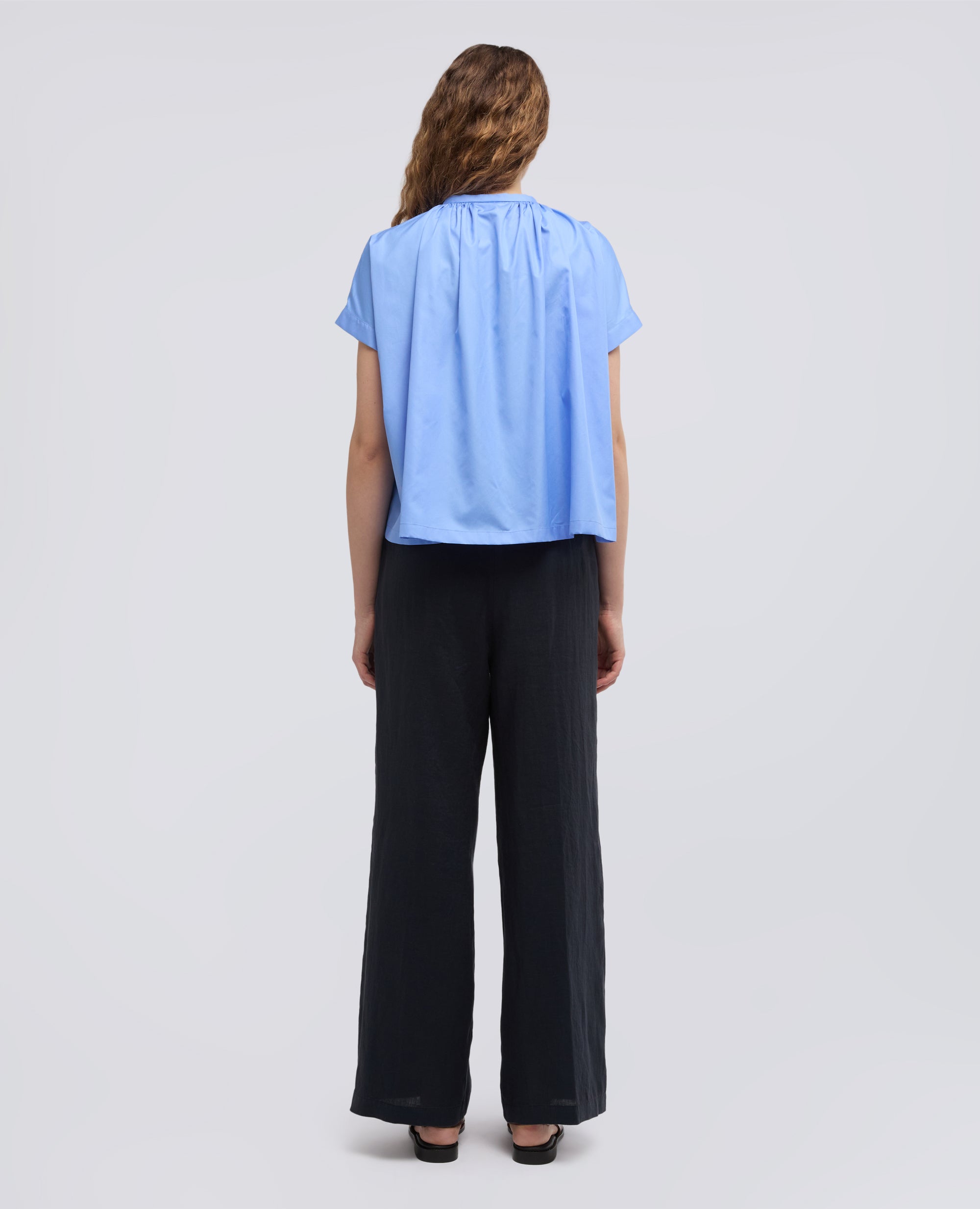 CAMICIA IN POPELINE DI COTONE - AZZURRO - ASPESI