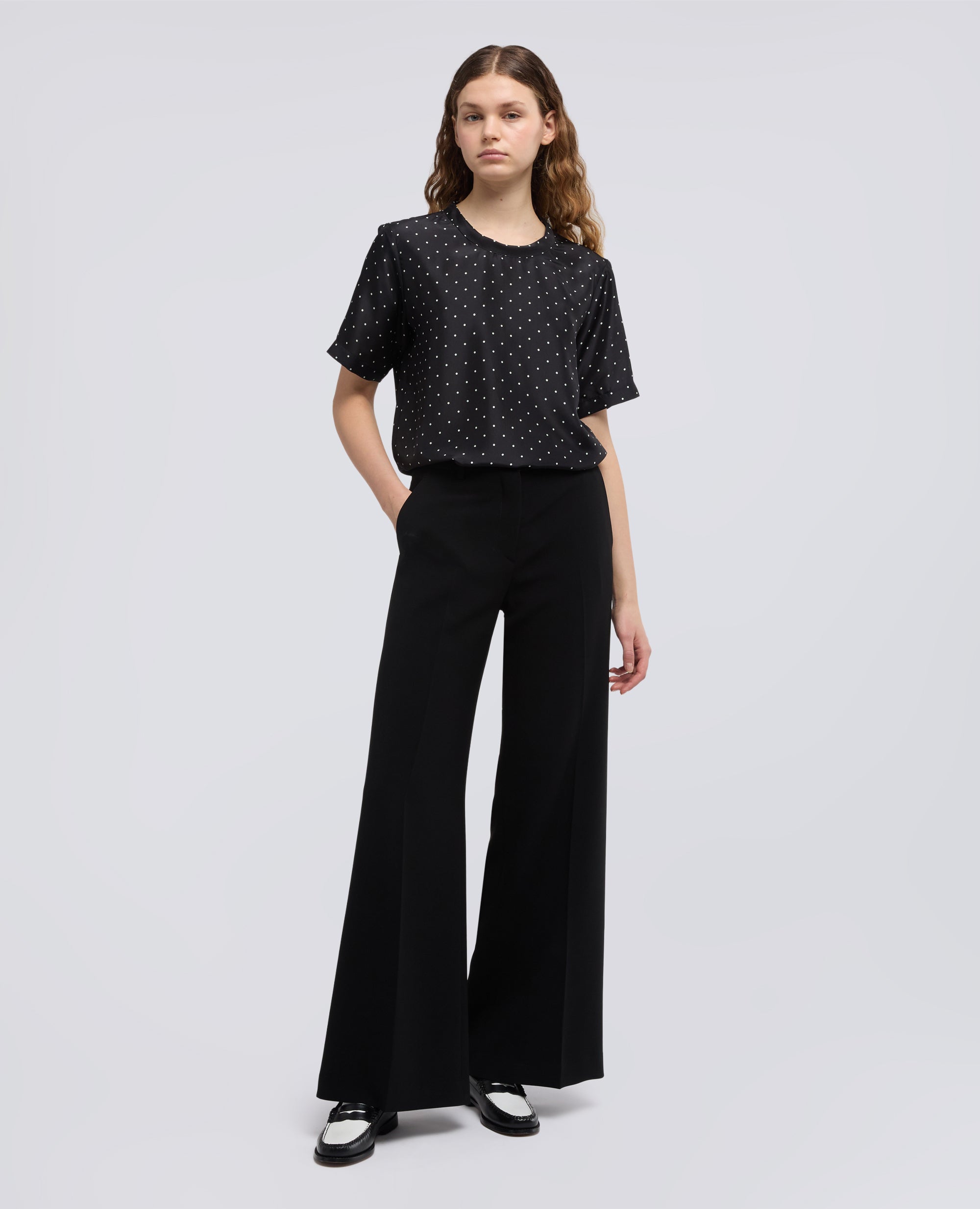 T-SHIRT EN SOIE HABUTAI - NERO - ASPESI