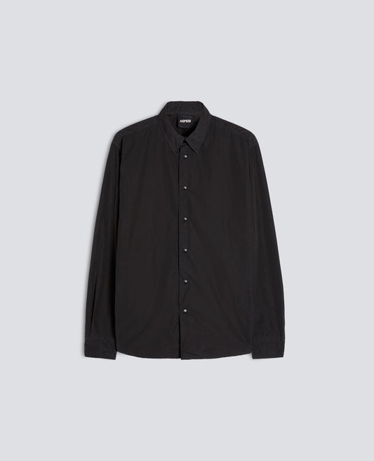 CAMICIA IN POLIESTERE E NYLON WATER REPELLENT - NERO - ASPESI