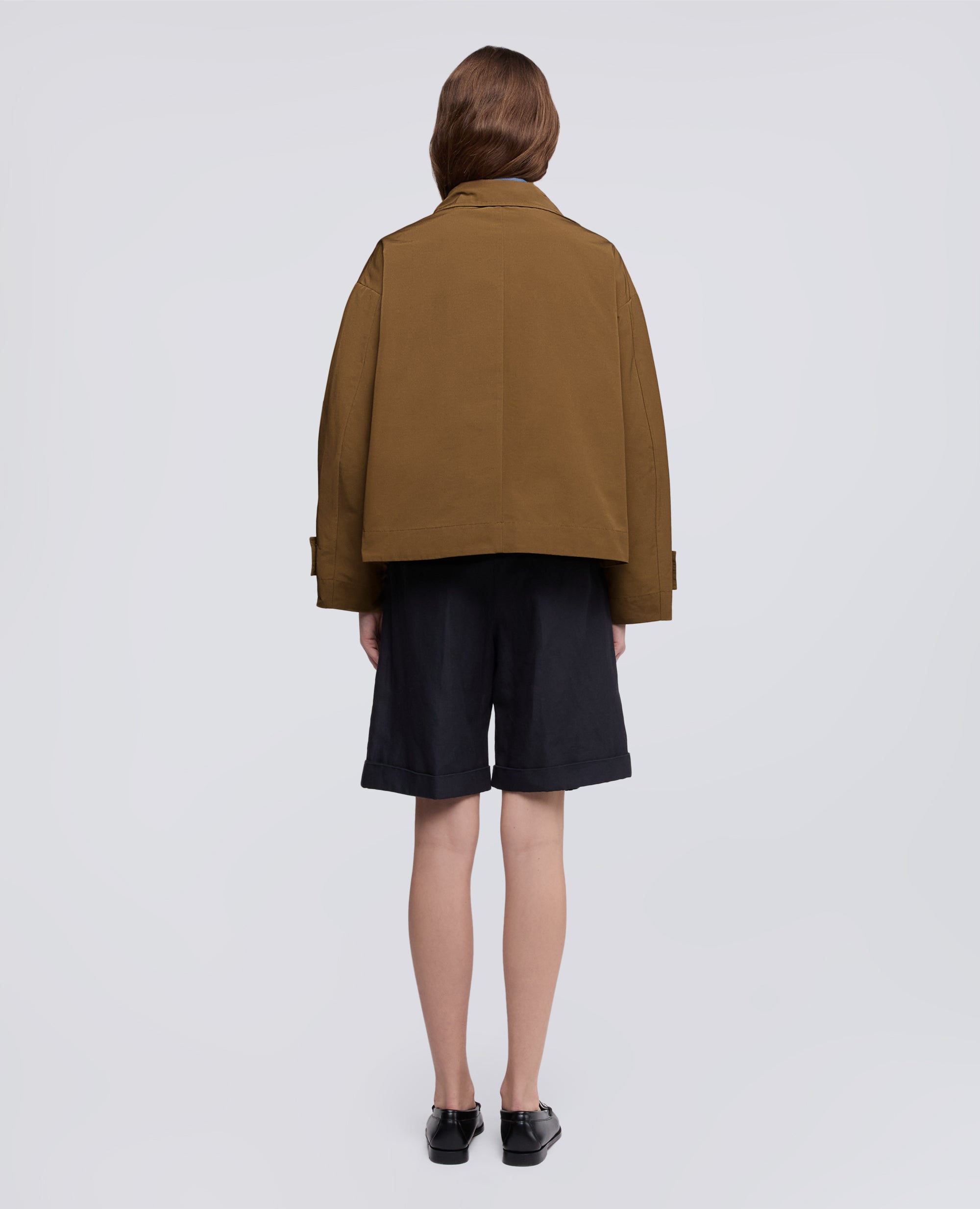 VESTE NON DOUBLEE EN TOILE DE COTON - MARRONE - ASPESI