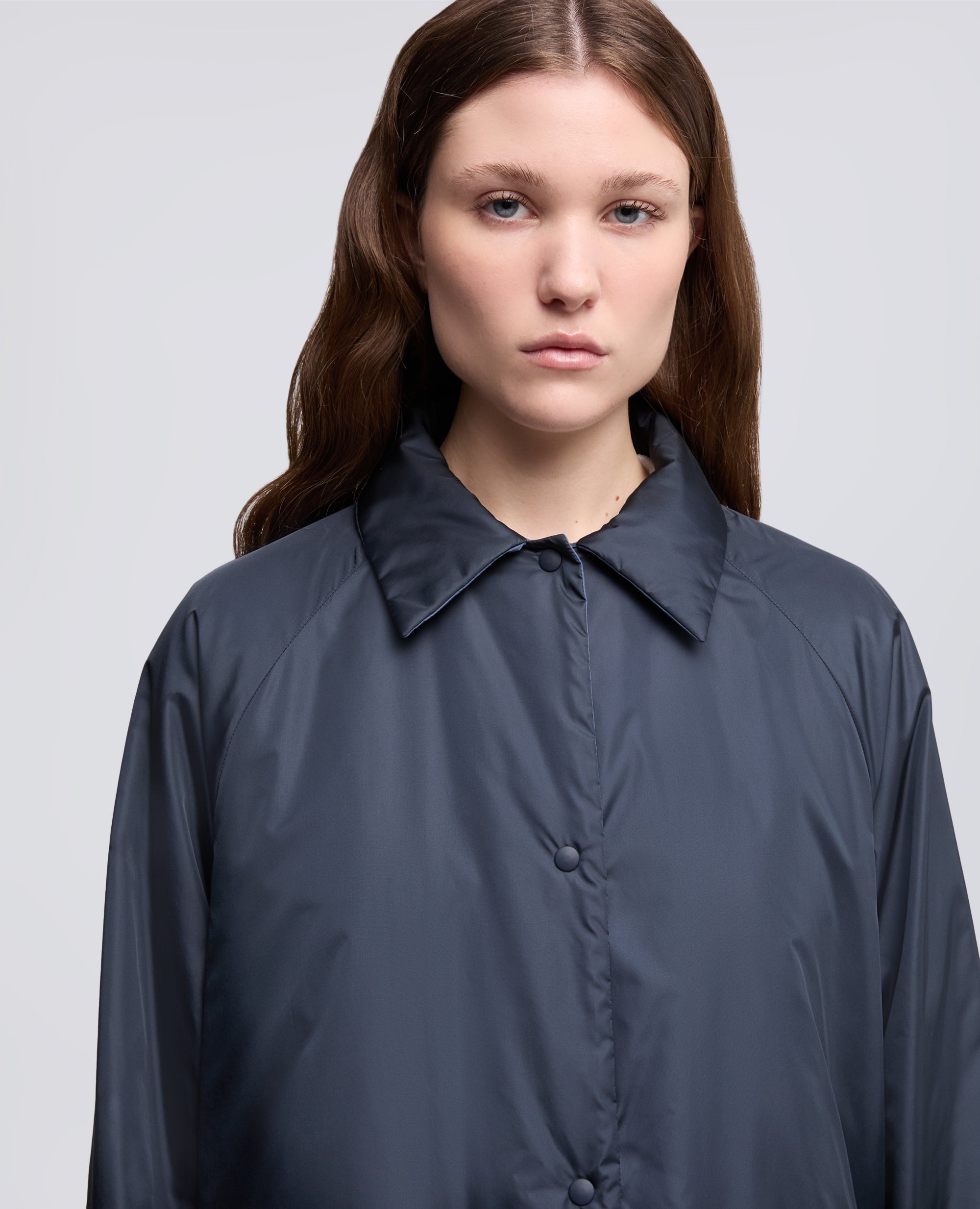 CAPPOTTO REVERSIBILE BICOLORE IN NYLON - BLU - ASPESI