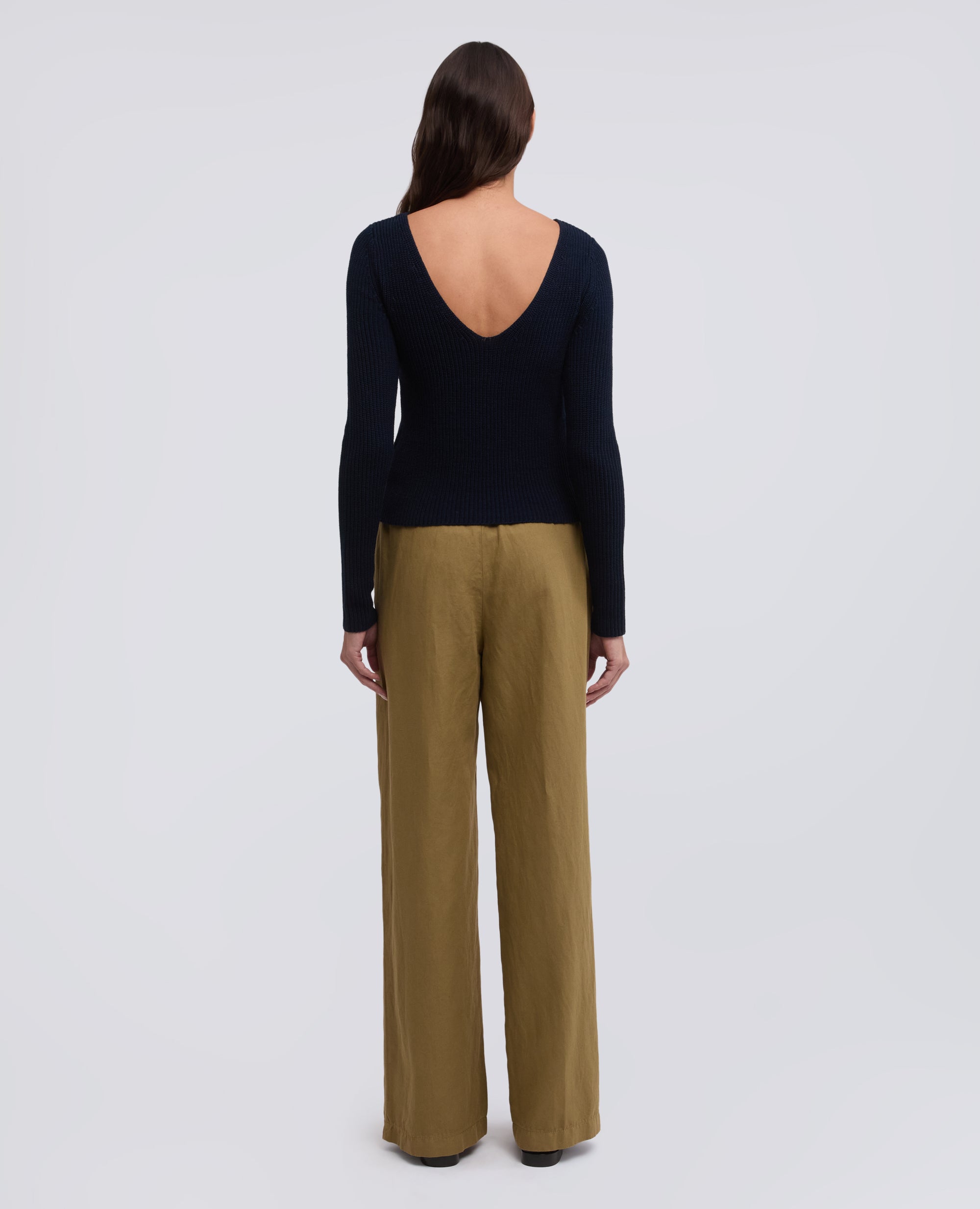 LANGARMELIGER PULLOVER AUS BAUMWOLLGARN - BLU - ASPESI