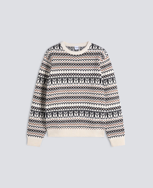 JERSEY DE MANGA LARGA DE CUELLO REDONDO EN MEZCLA DE ALGODON - MULTICOLOR - ASPESI