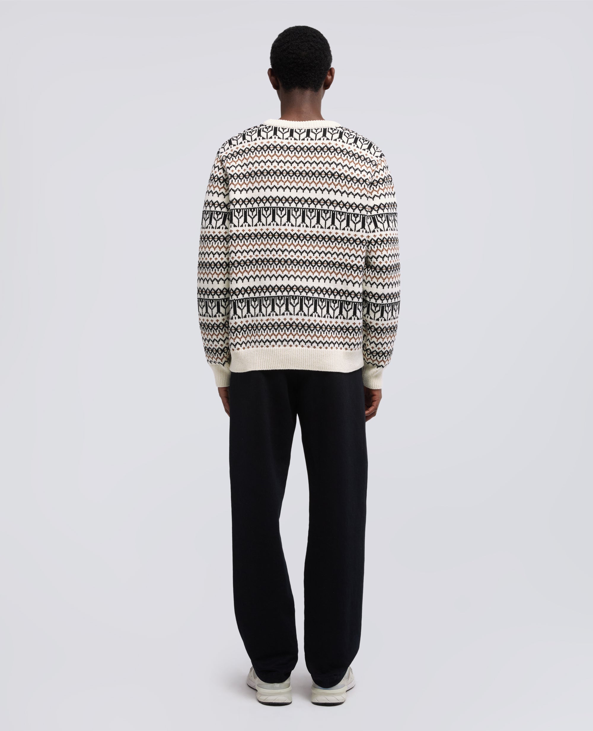 LANGARMELIGER PULLOVER MIT RUNDHALSAUSSCHNITT AUS WATTEMISCHUNG - MULTICOLOR - ASPESI