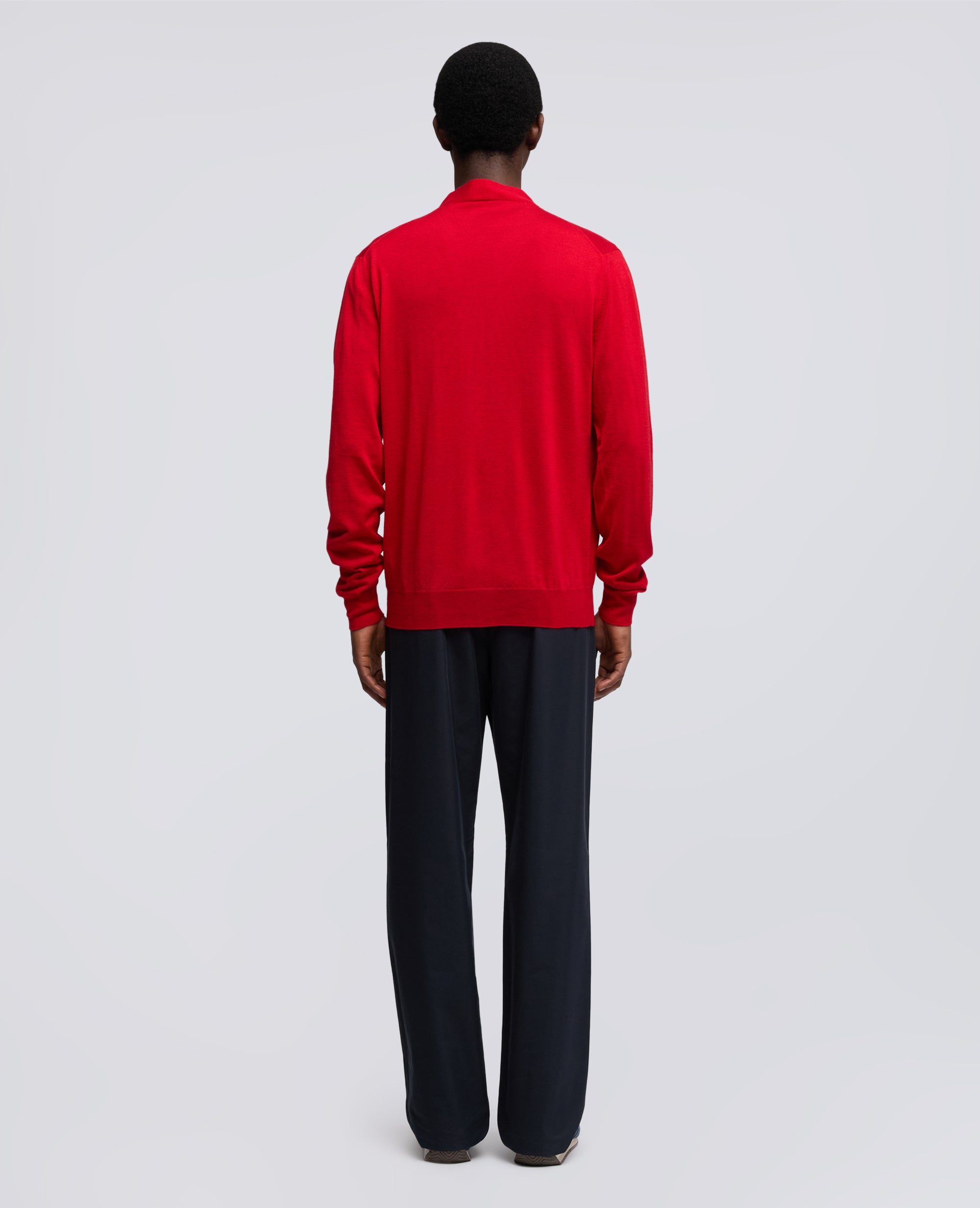 CARDIGAN IN LANA E SETA - ROSSO - ASPESI