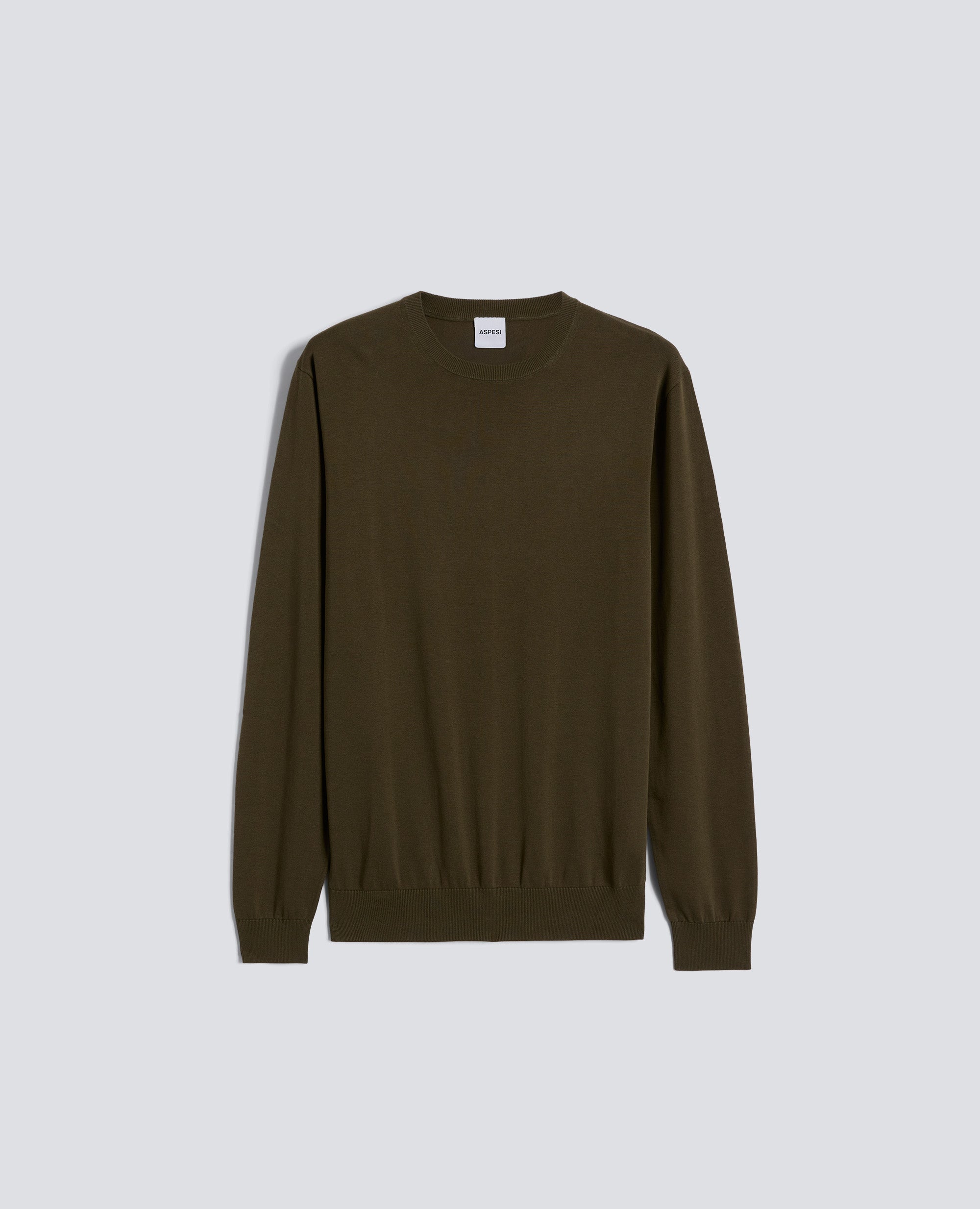 MAGLIA GIROCOLLO IN COTONE - VERDE - ASPESI