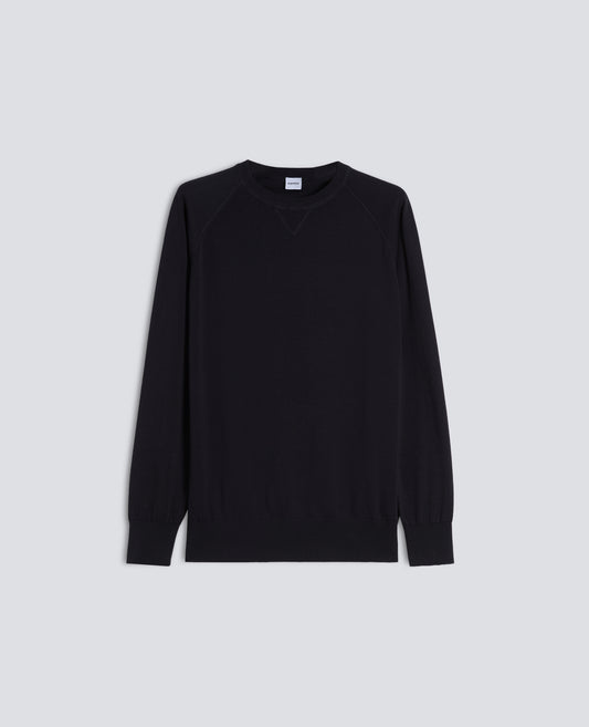 BAUMWOLLPULLOVER MIT CREWNECK-AUSSCHNITT - BLU - ASPESI