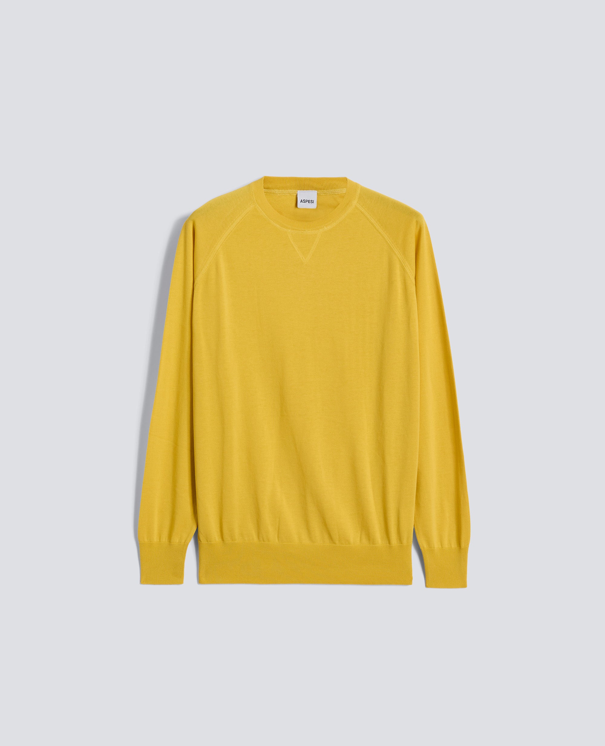PULL EN COTON ACOL ROND - GIALLO - ASPESI