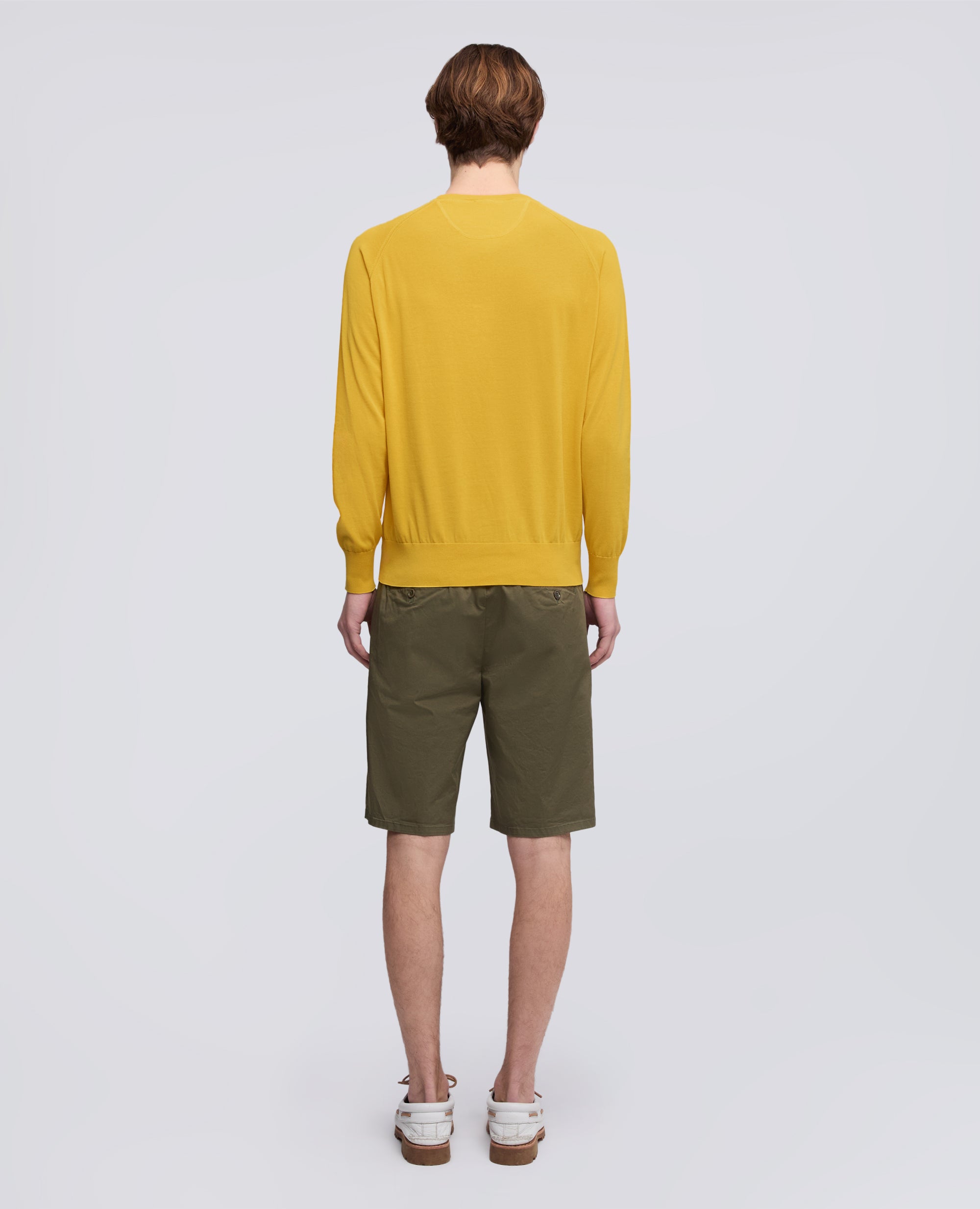 PULL EN COTON ACOL ROND - GIALLO - ASPESI