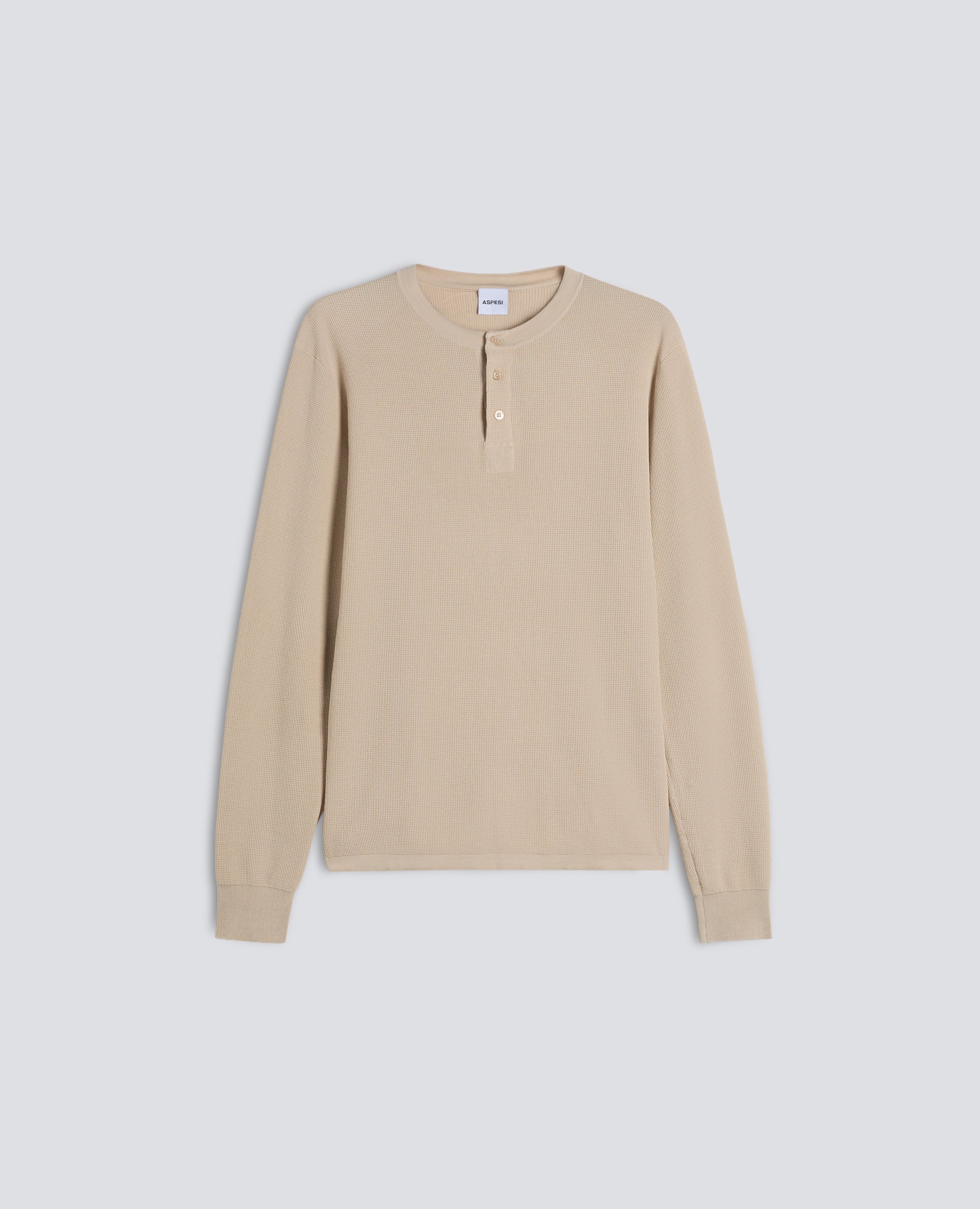 MAGLIA GIROCOLLO IN COTONE - BEIGE - ASPESI