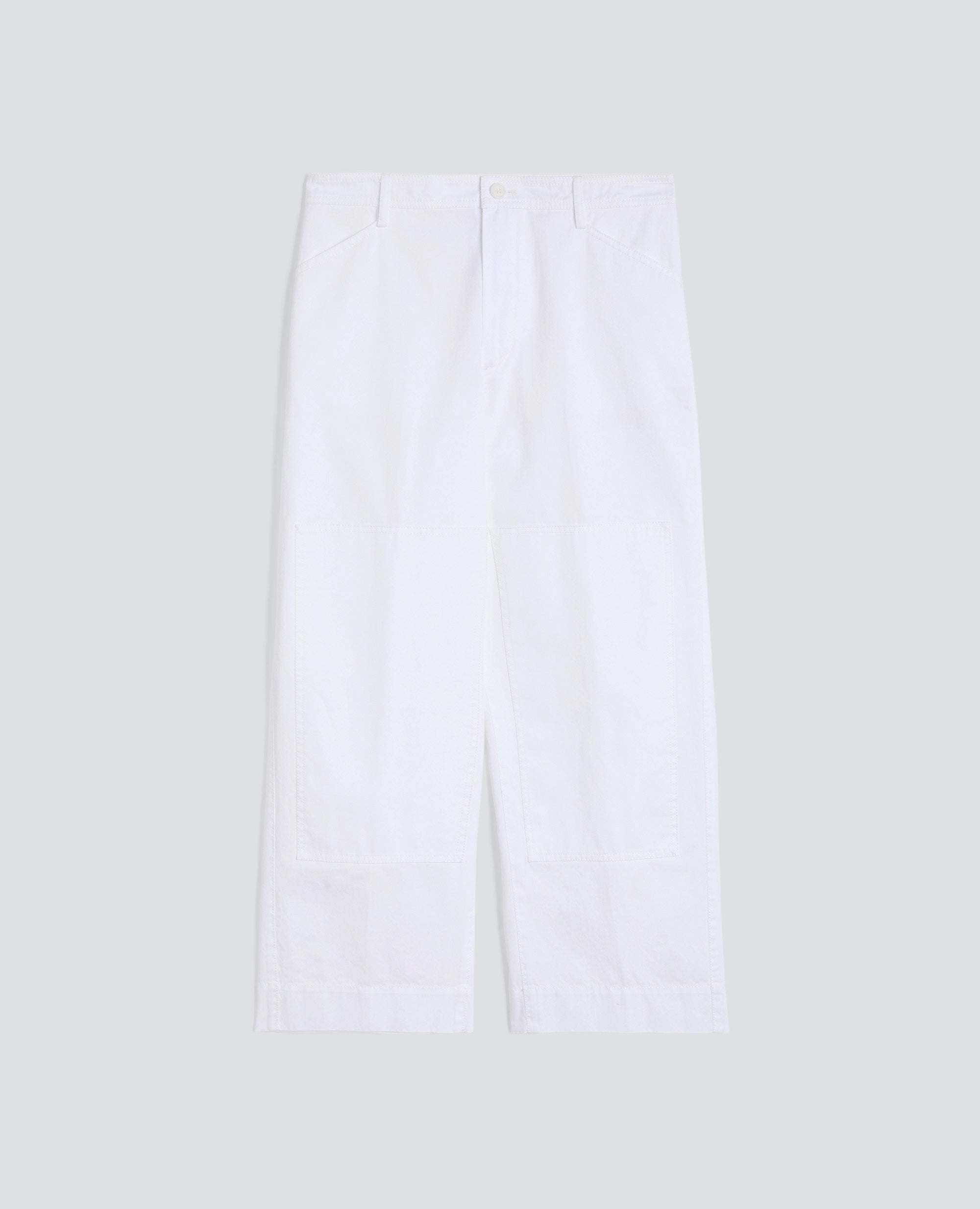 PANTALONE TIPO CARGO IN EXTRA FINE TWILL DI COTONE - BIANCO - ASPESI