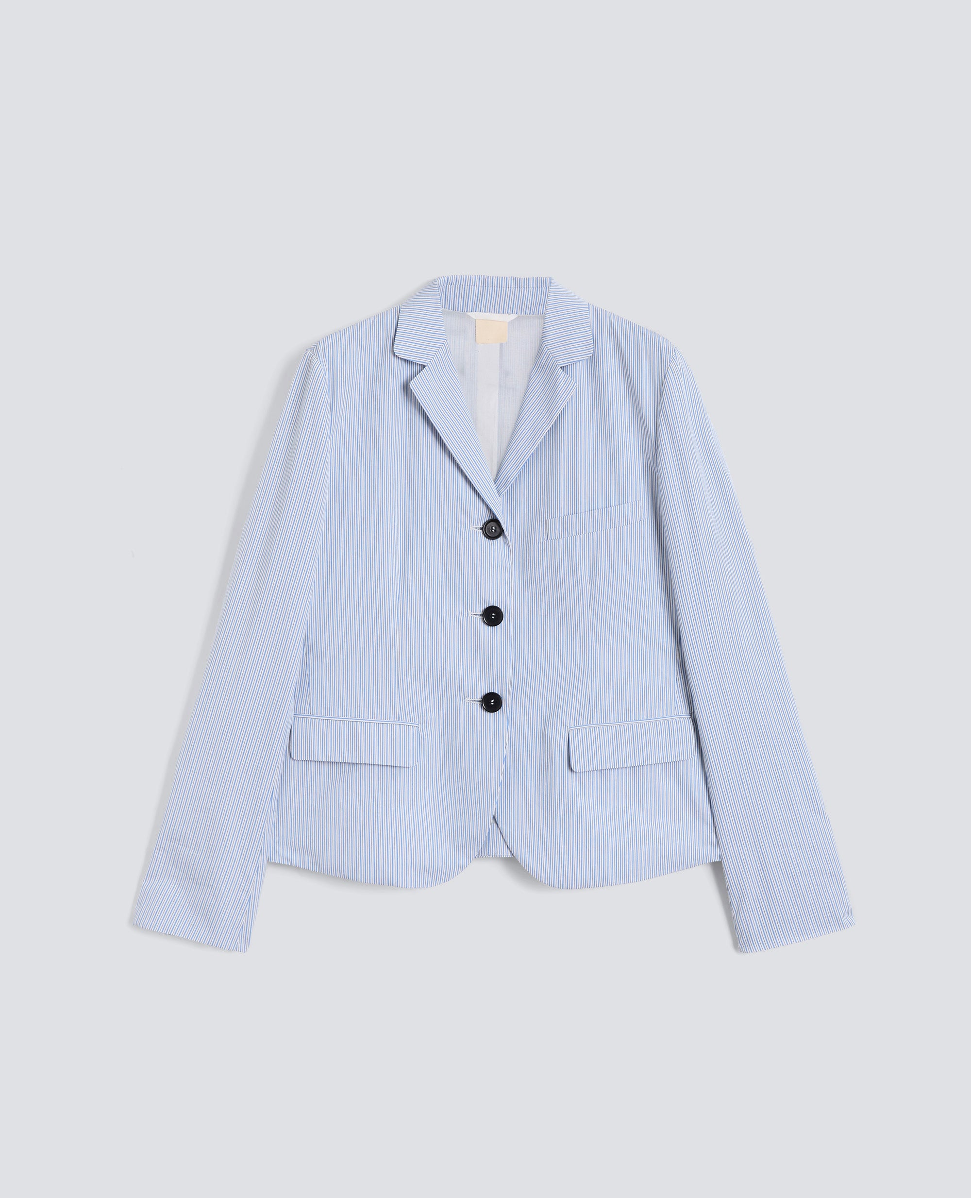 CHAQUETA CORTA DE UN BOTON DE POPELIN DE ALGODON - AZZURRO - ASPESI