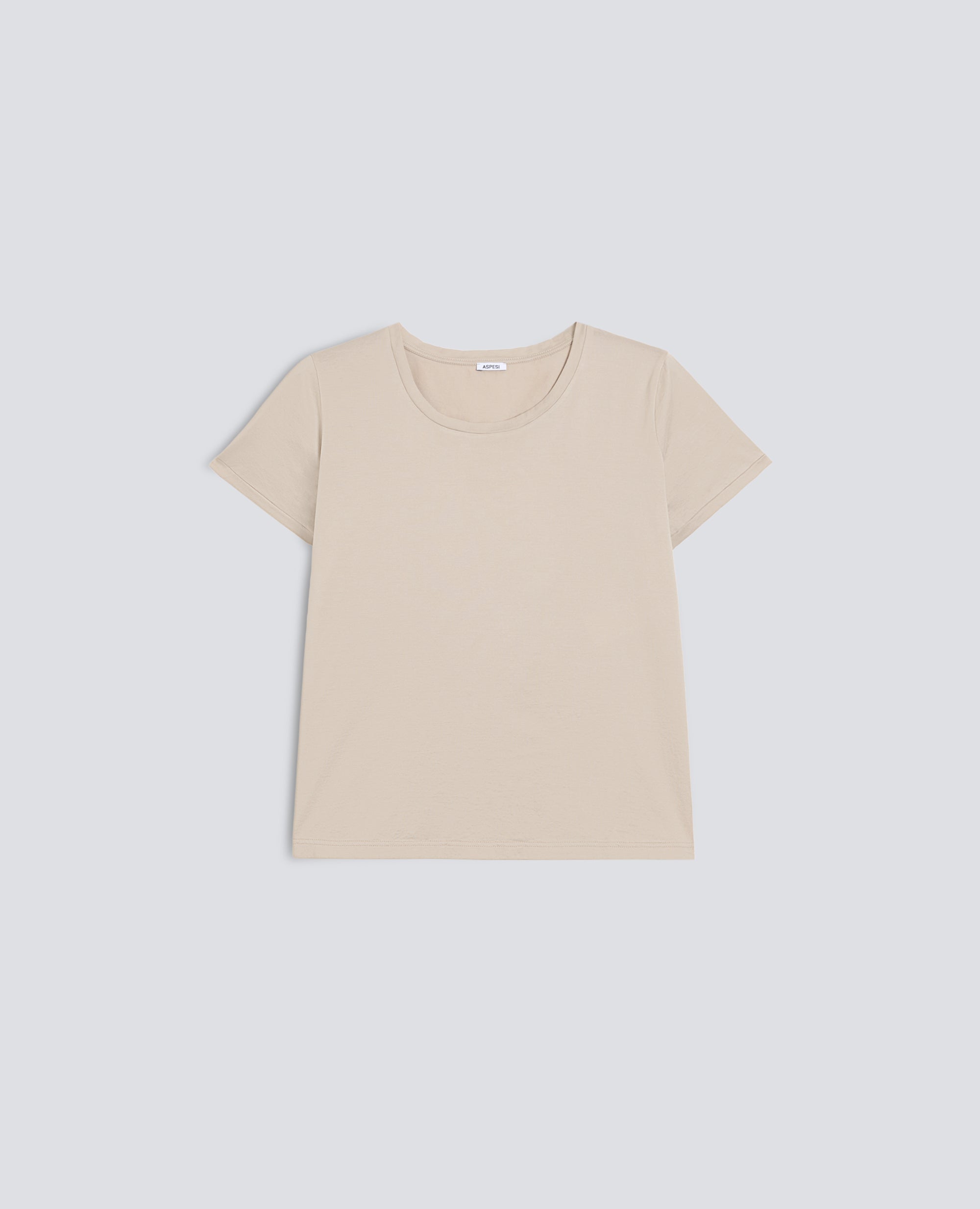 T-SHIRT EN JERSEY DE COTON - BEIGE - ASPESI