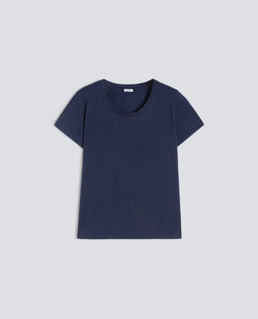 CAMISETA DE ALGODON JERSEY - BLU - ASPESI