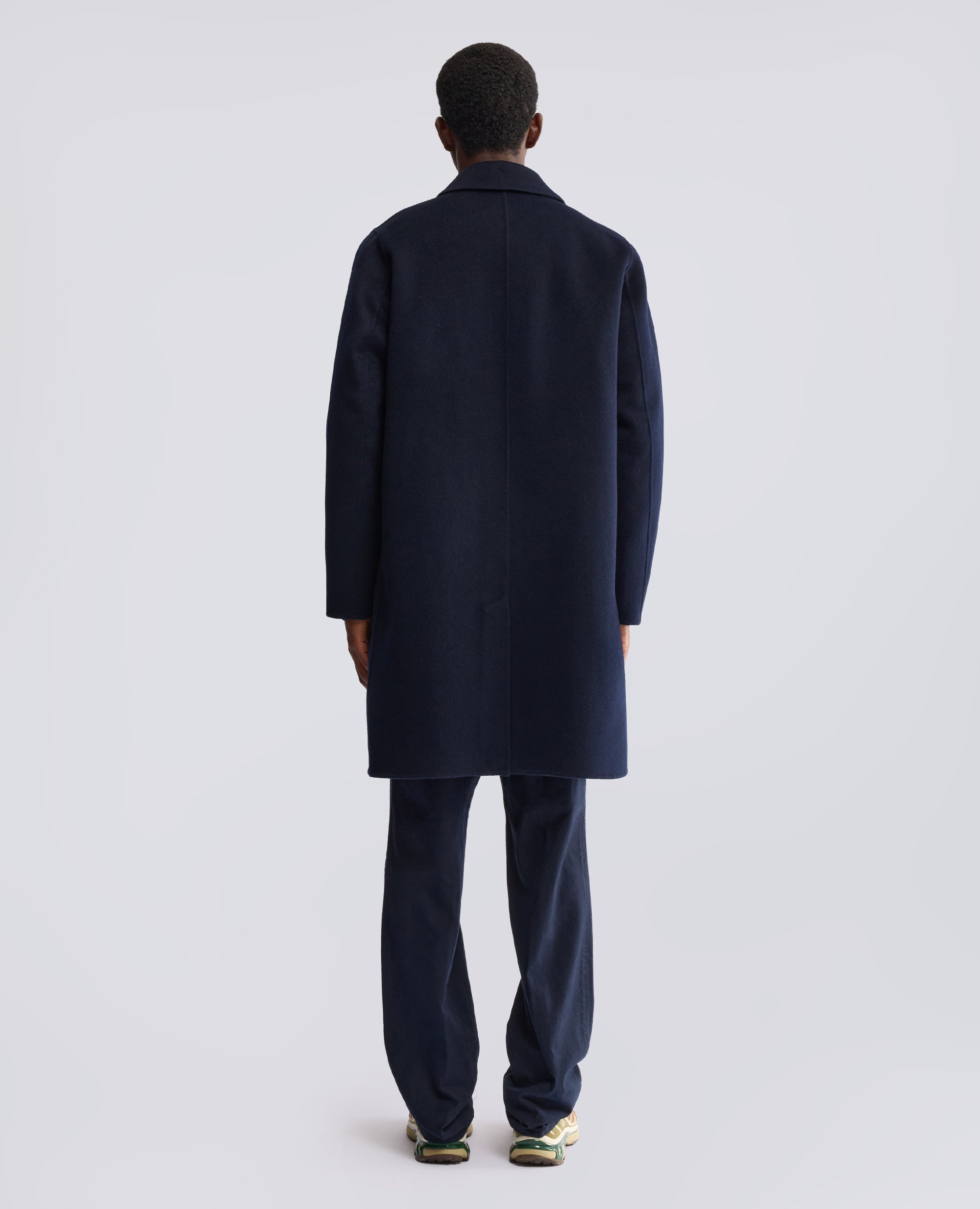 CAPPOTTO -NEW VIRTUOSO- MONOPETTO IN LANA DOUBLE - BLU - ASPESI