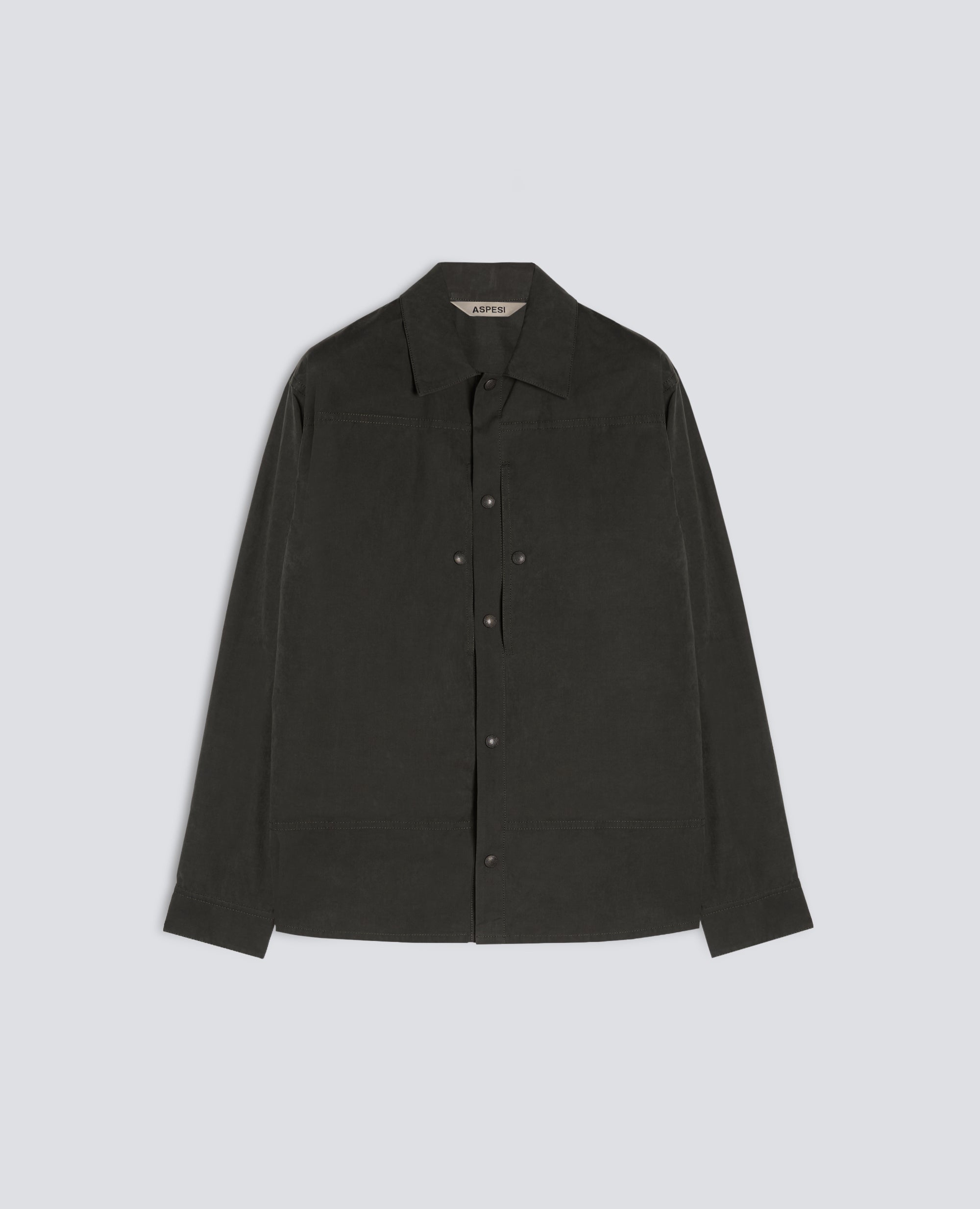 CAMICIA SFODERATA IN TELA DRY WAX - GRIGIO - ASPESI