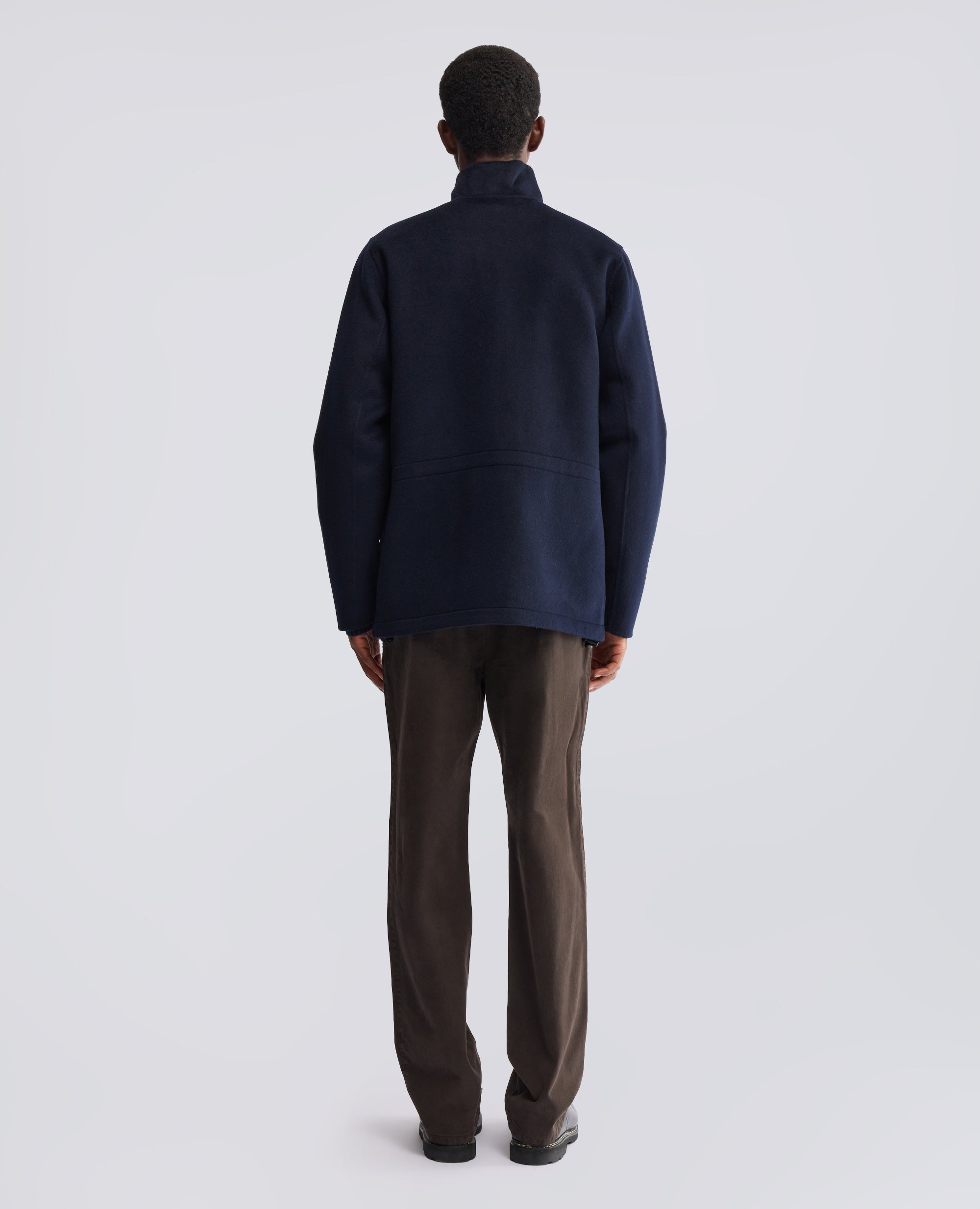 FIELD JACKET IN DOUBLE DI LANA - BLU - ASPESI
