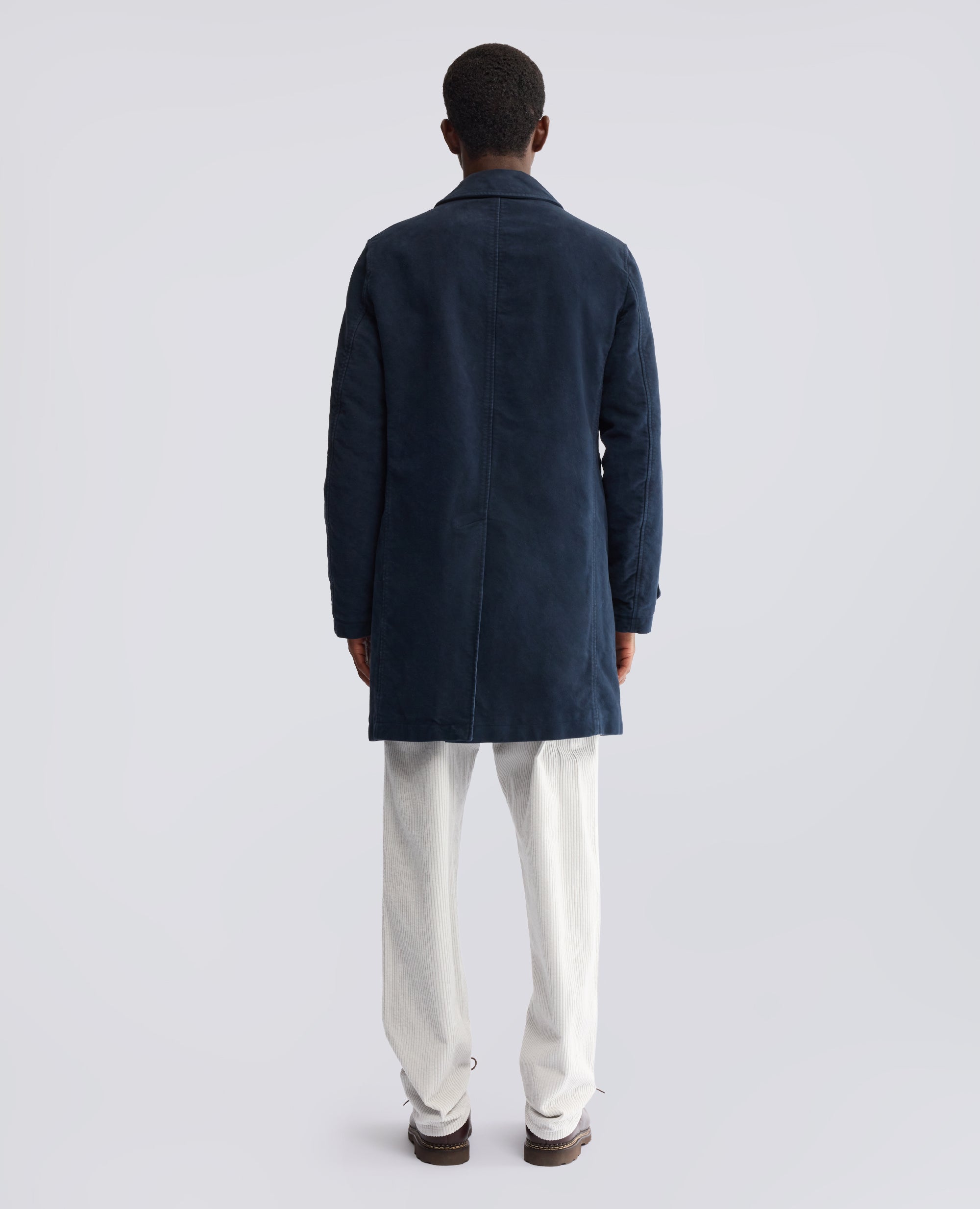 CAPPOTTO PERFETTO IN FUSTAGNO DI COTONE - BLU - ASPESI