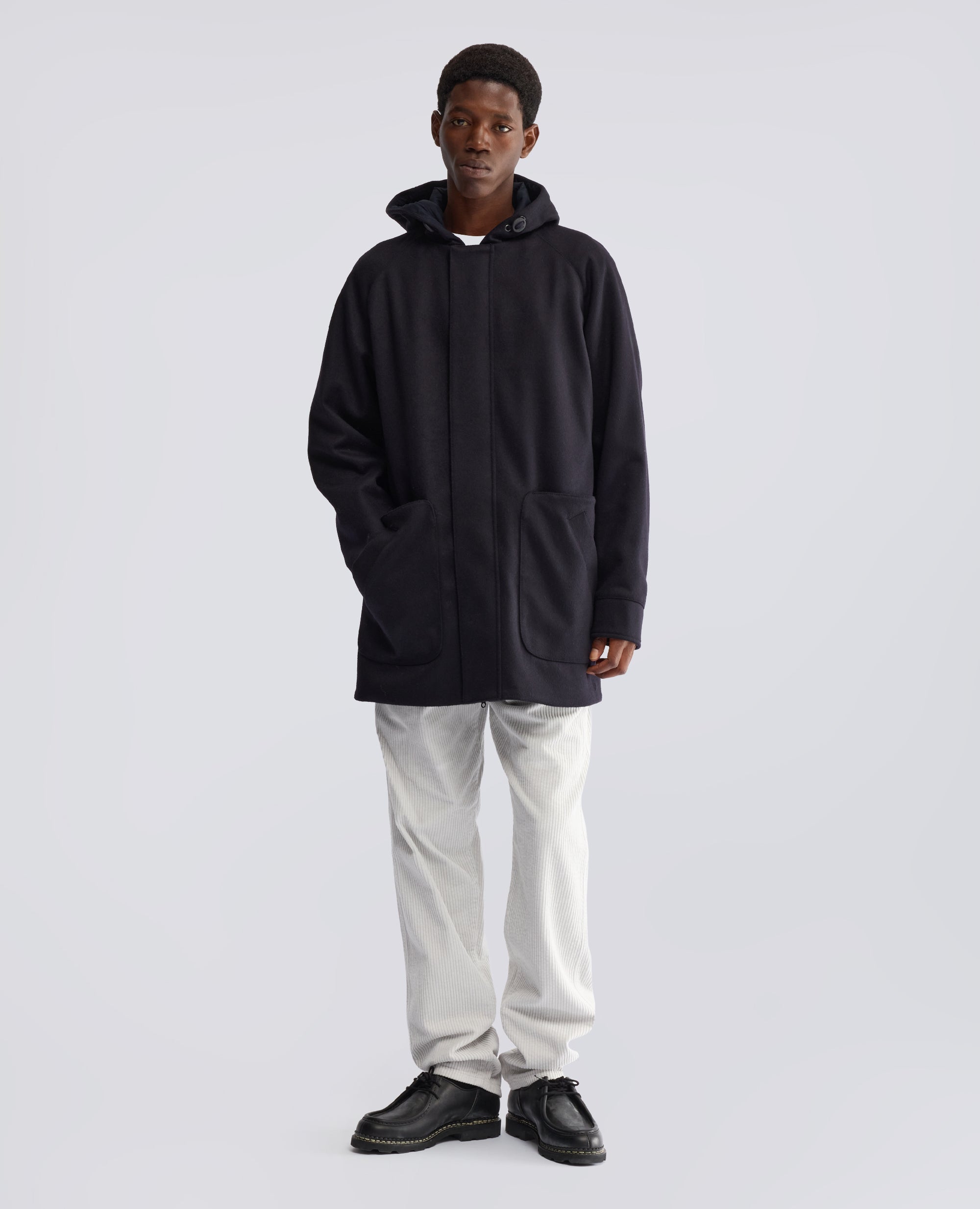 PARKA IN LODEN DI LANA E ALPACA CON OVATTA THERMORE® - BLU - ASPESI