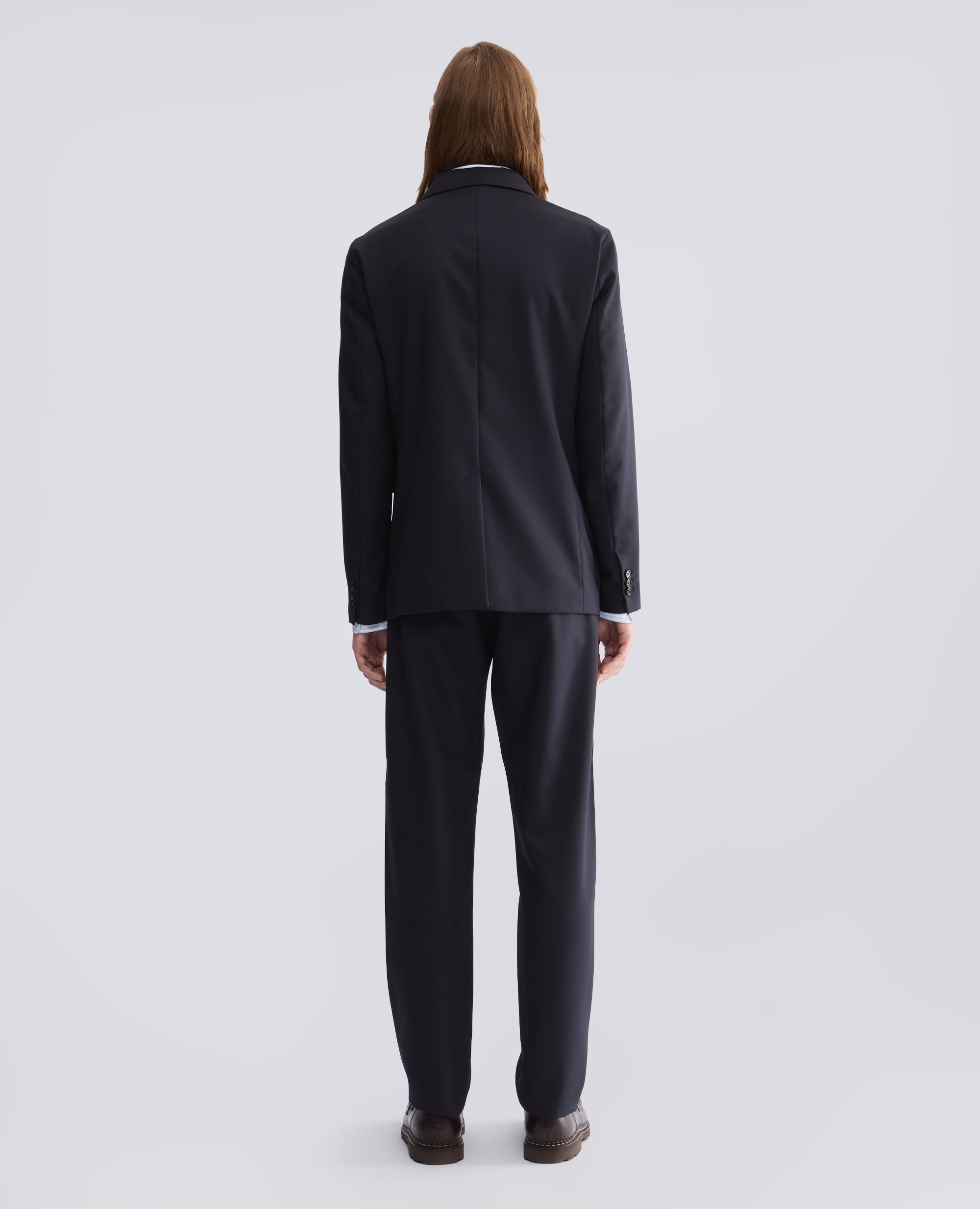 BLAZER IN GABARDINA DI PURA LANA VERGINE - BLU - ASPESI