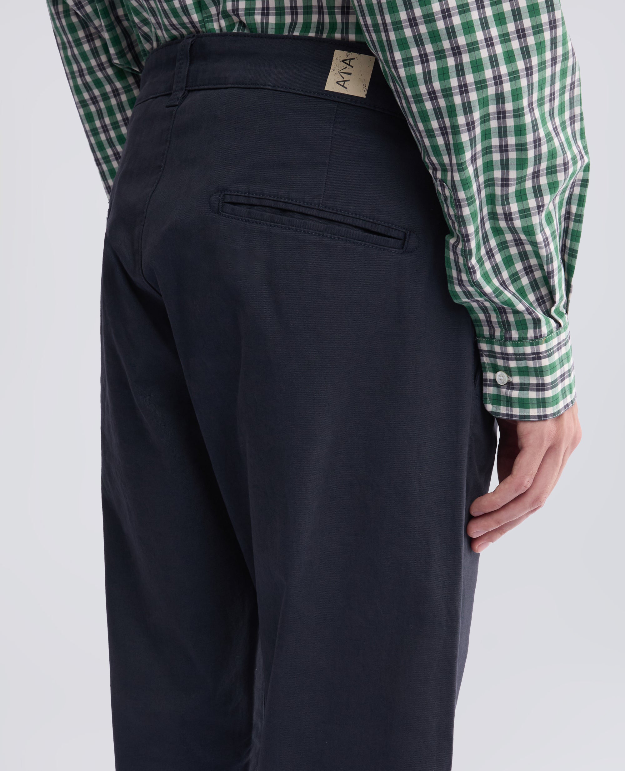 COTTON GABARDINE CHINOS - BLUE - ASPESI