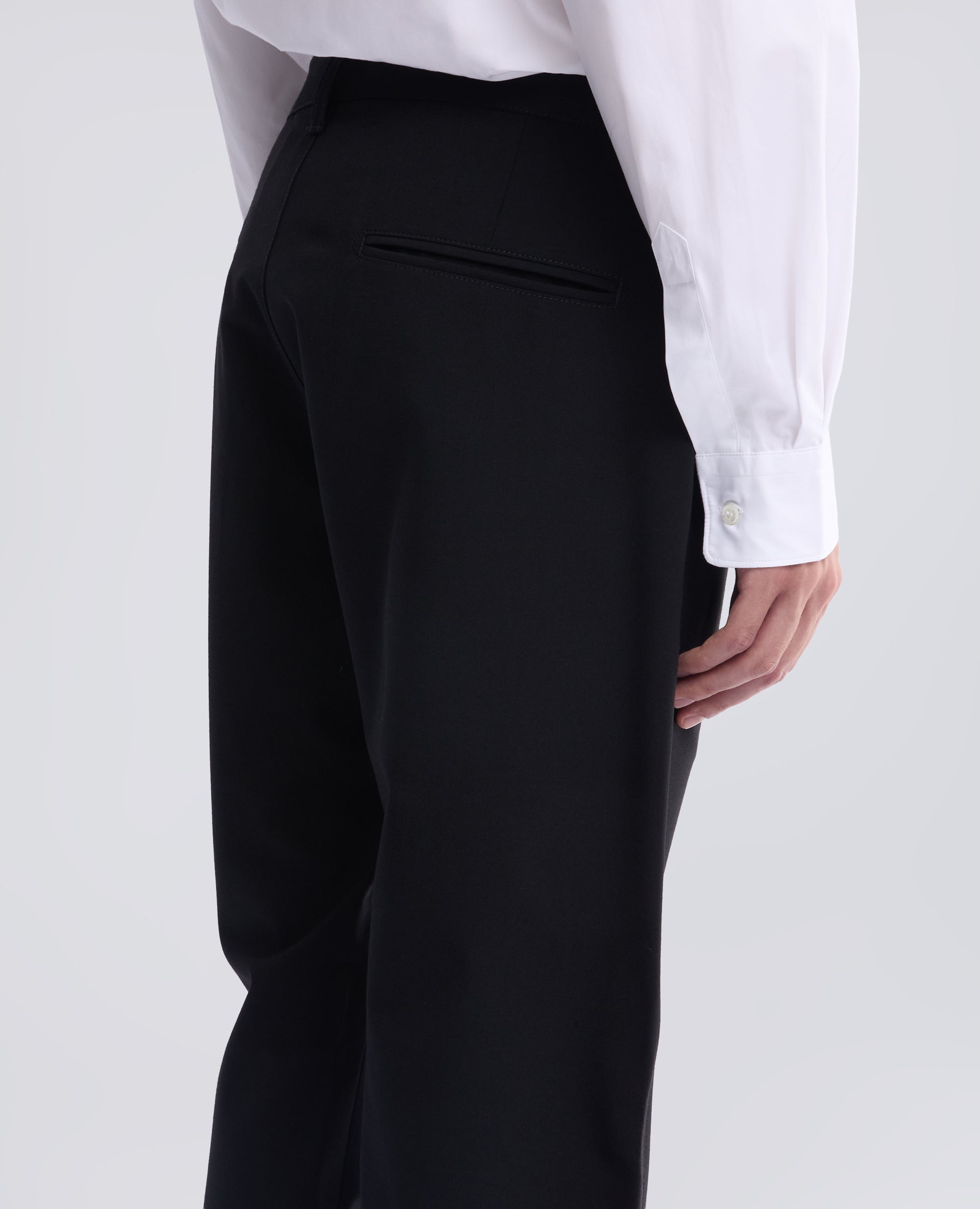 CHINO-HOSE AUS TECNOLANA-FLANELL COMFORT - SCHWARZ - ASPESI