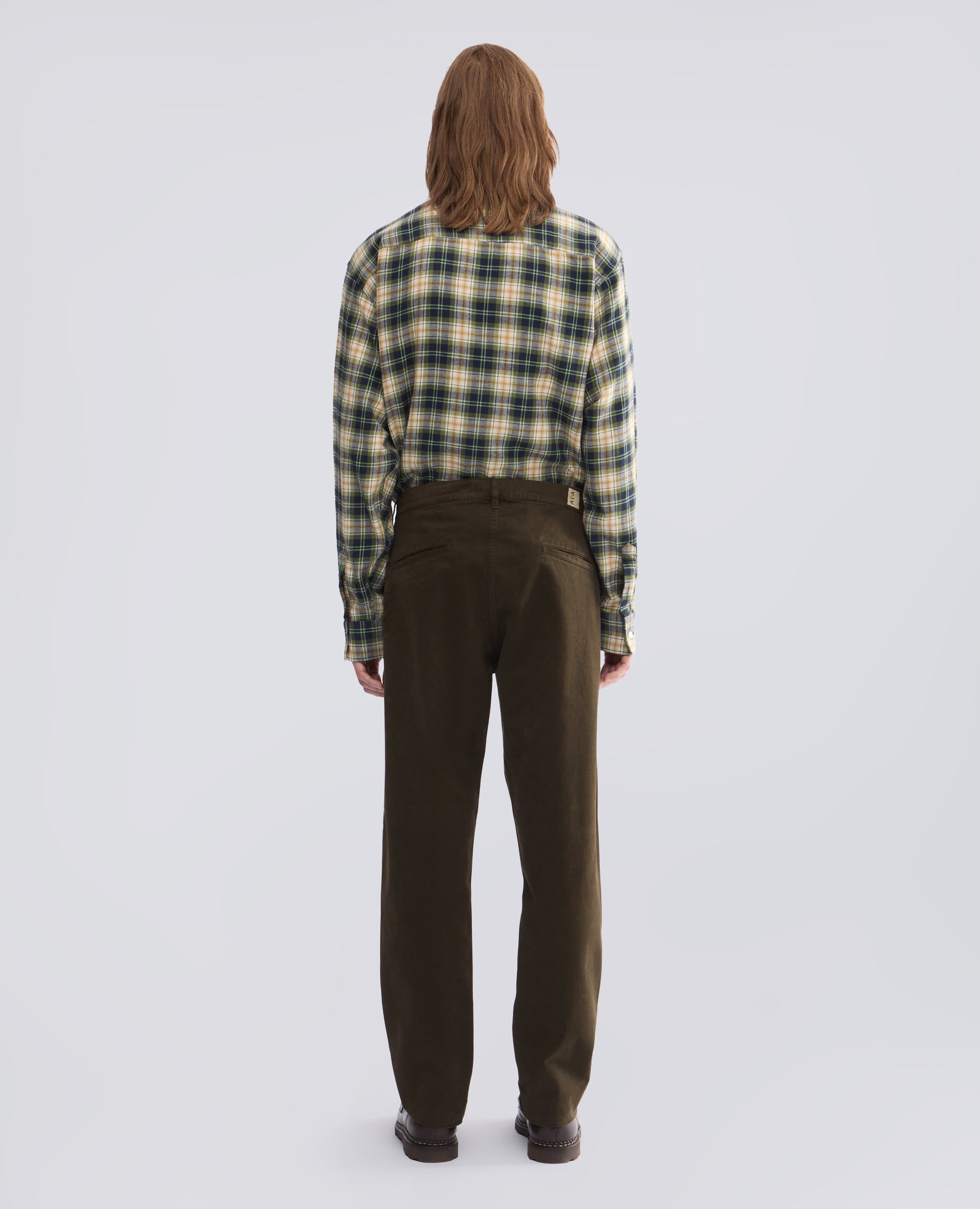 PANTALON CHINO DE GABARDINA DE ALGODON - VERDE - ASPESI