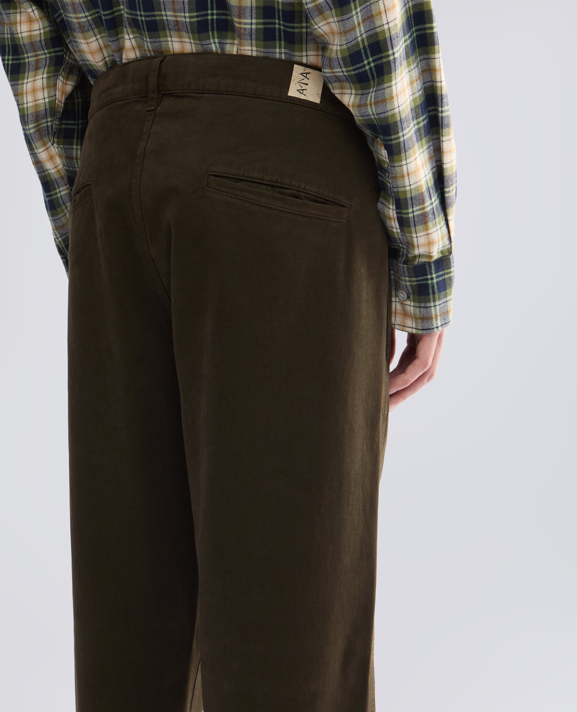 PANTALON CHINO DE GABARDINA DE ALGODON - VERDE - ASPESI
