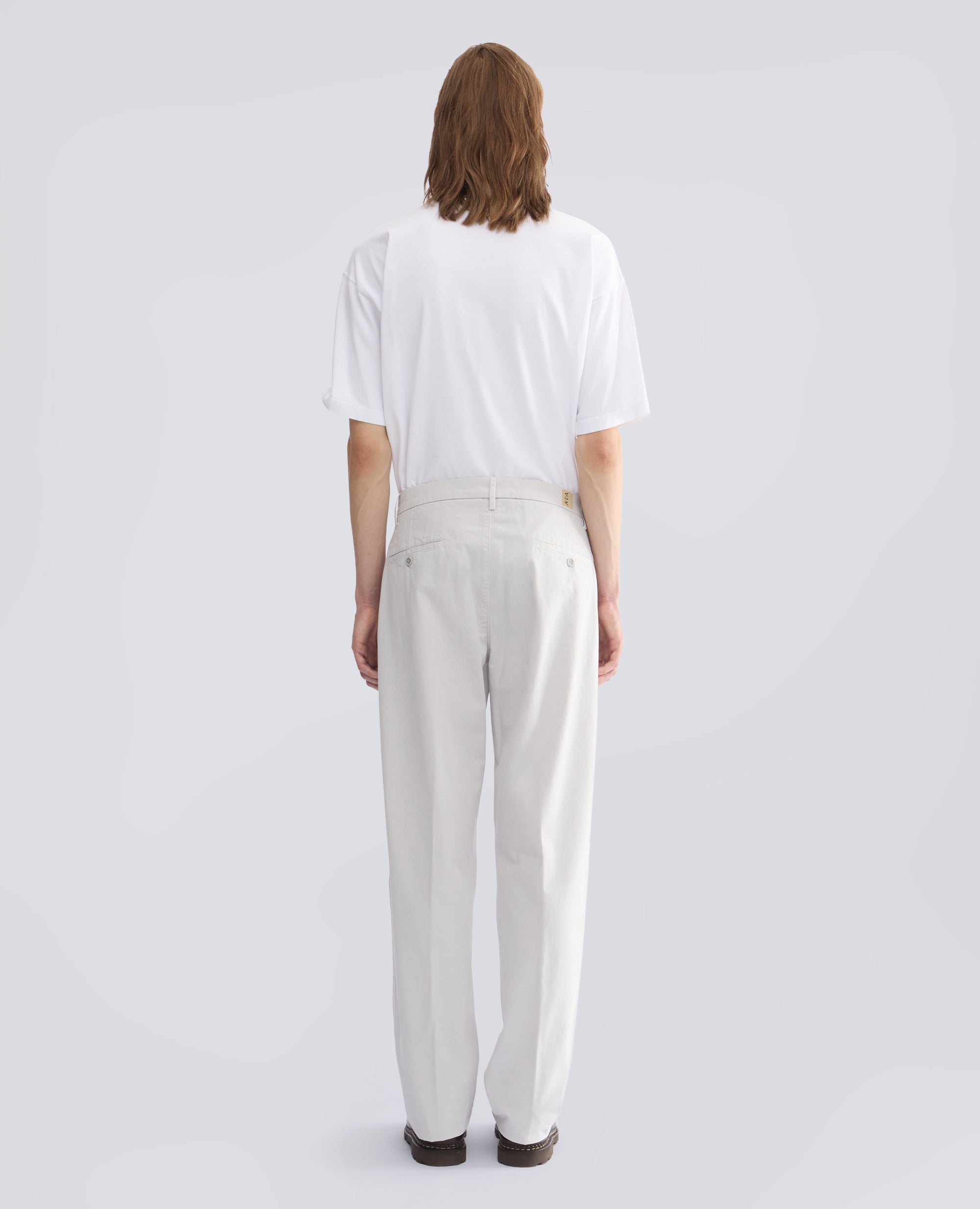 PANTALONE MONO PINCE IN GABARDINA DI COTONE TINTO CAPO - GRIGIO - ASPESI