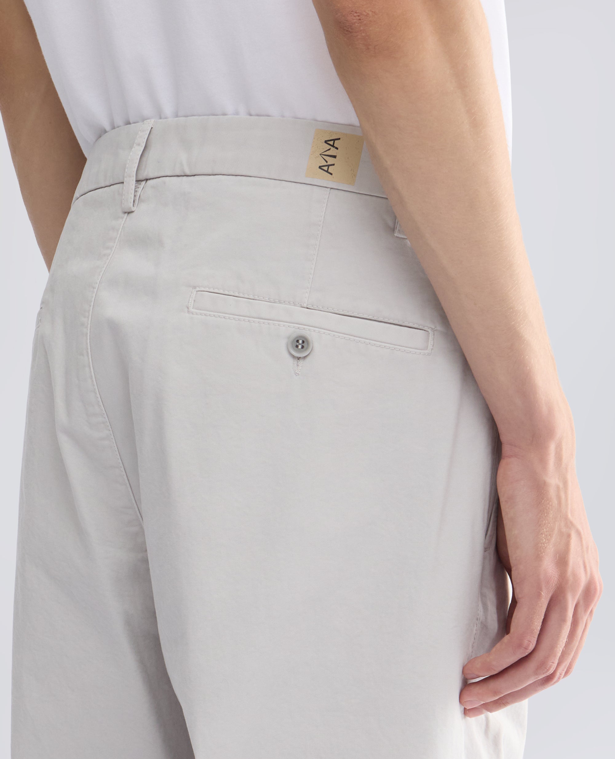 PANTALONE MONO PINCE IN GABARDINA DI COTONE TINTO CAPO - GRIGIO - ASPESI