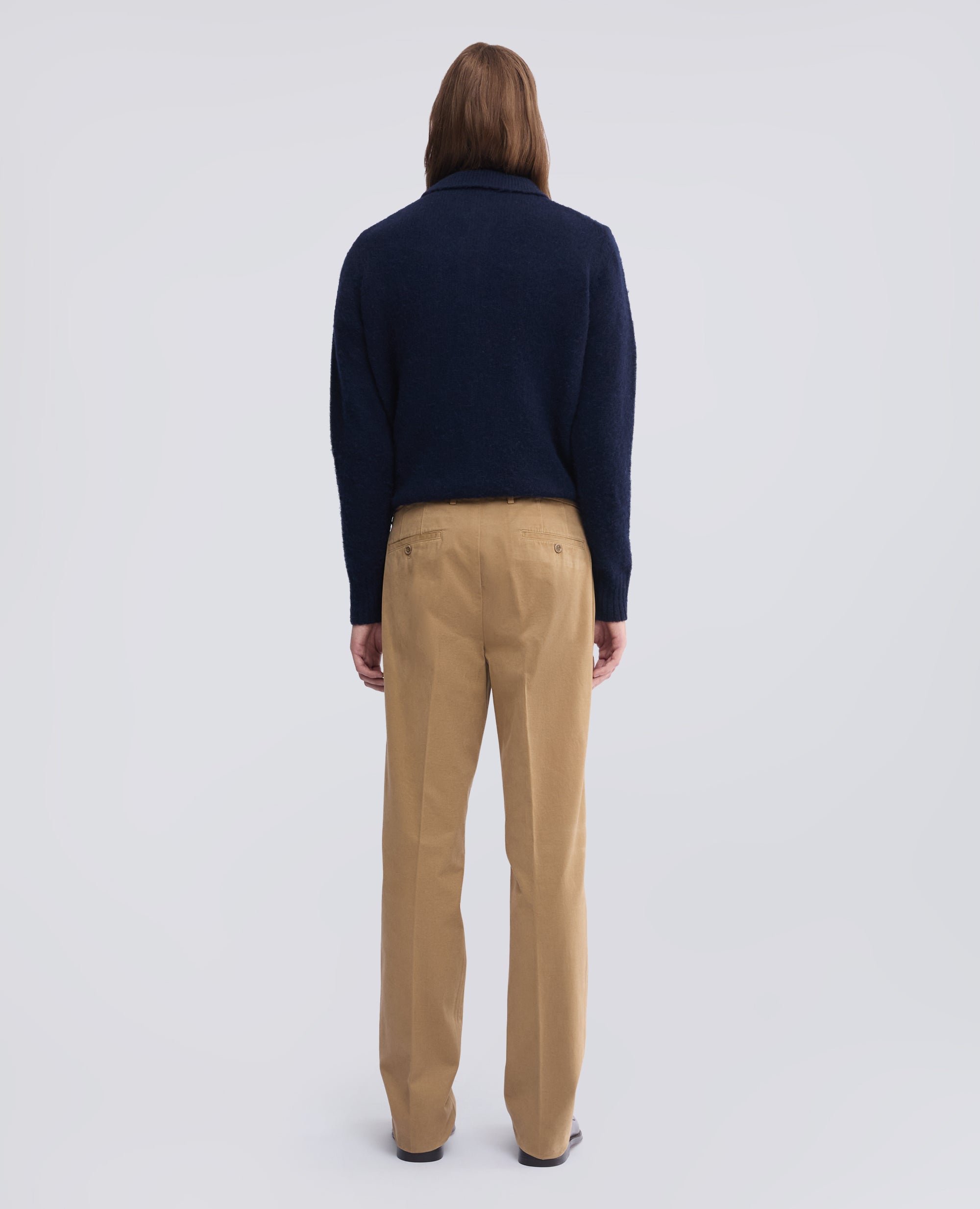 PANTALONE IN GABARDINA DI COTONE SMERIGLIATA, TINTO CAPO - BEIGE - ASPESI