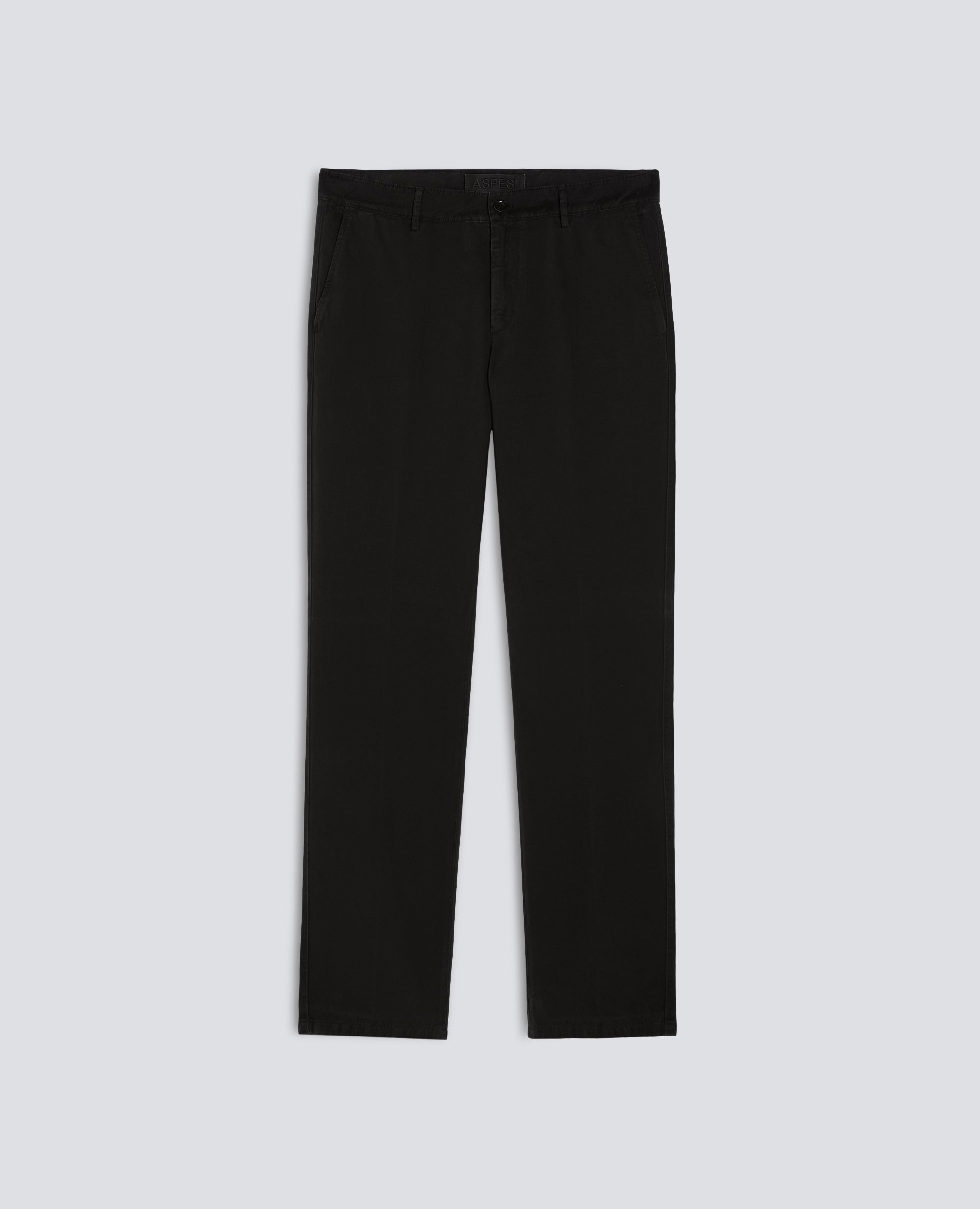 PANTALONE IN GABARDINA DI COTONE SMERIGLIATA, TINTO CAPO - NERO - ASPESI