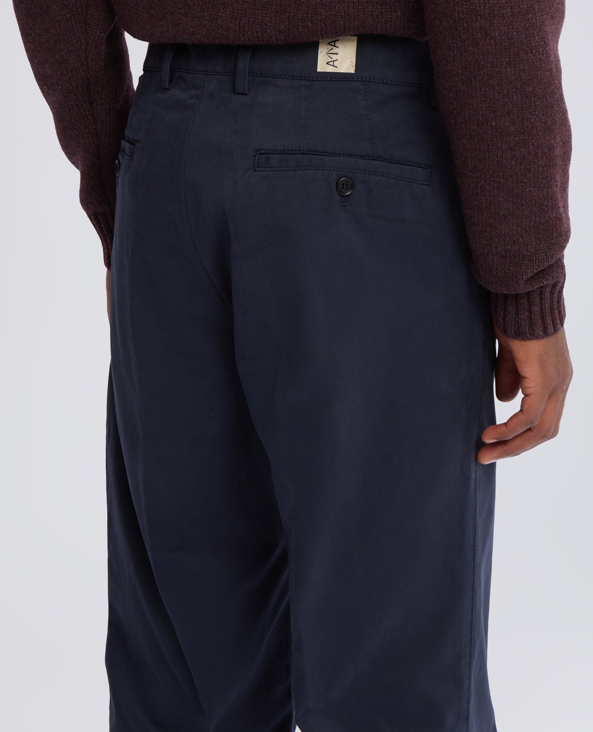 PANTALONE IN GABARDINA DI COTONE - BLU - ASPESI