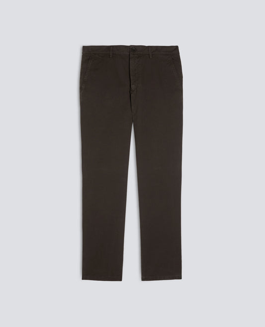 PIECE-DYED COTTON GABARDINE TROUSERS - MARRONE - ASPESI