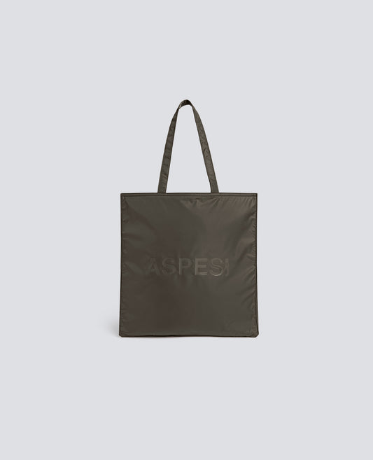 BORSA SHOPPING IN NYLON RICICLATO WR - VERDE - ASPESI