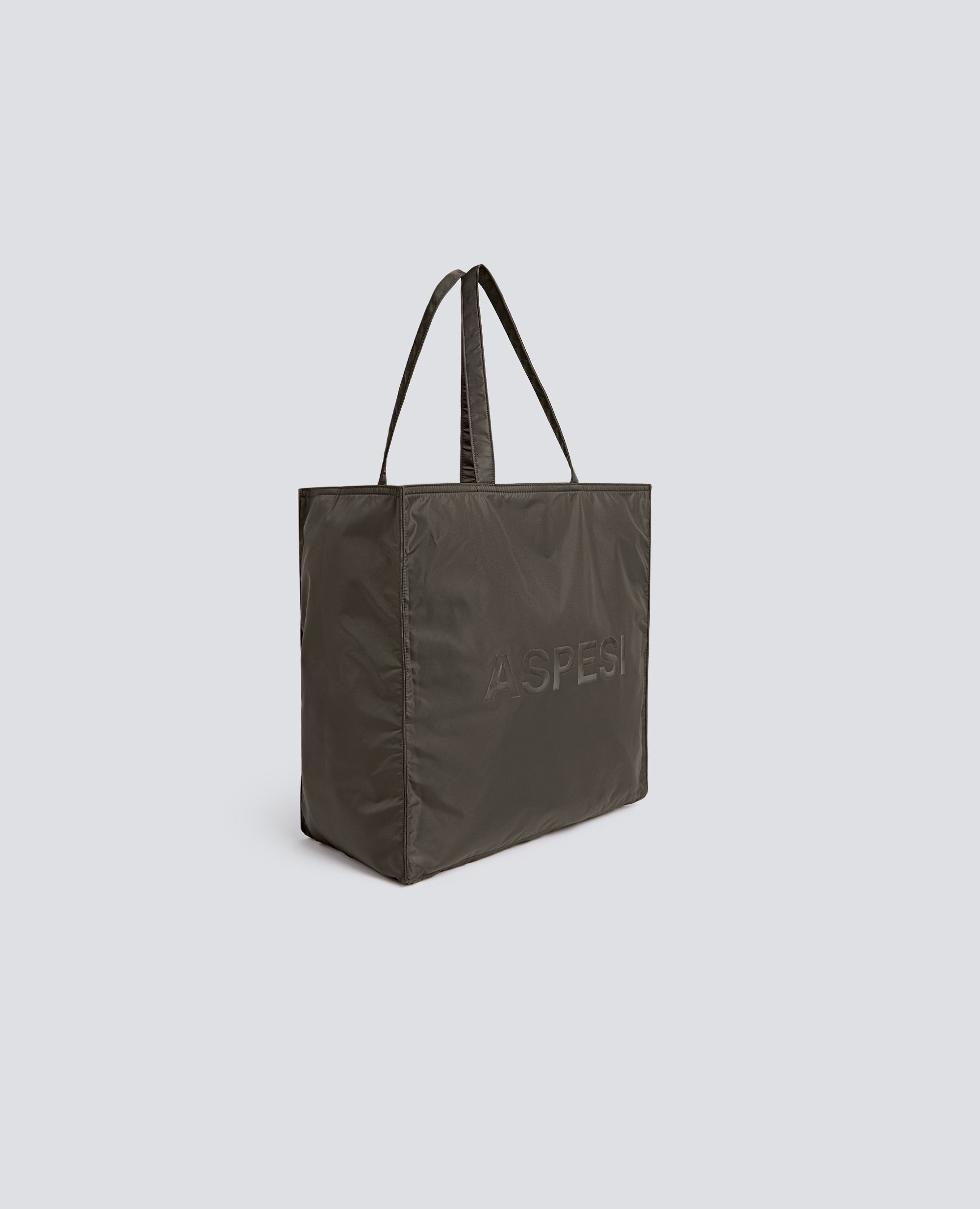 BORSA SHOPPING IN NYLON RICICLATO WR - VERDE - ASPESI