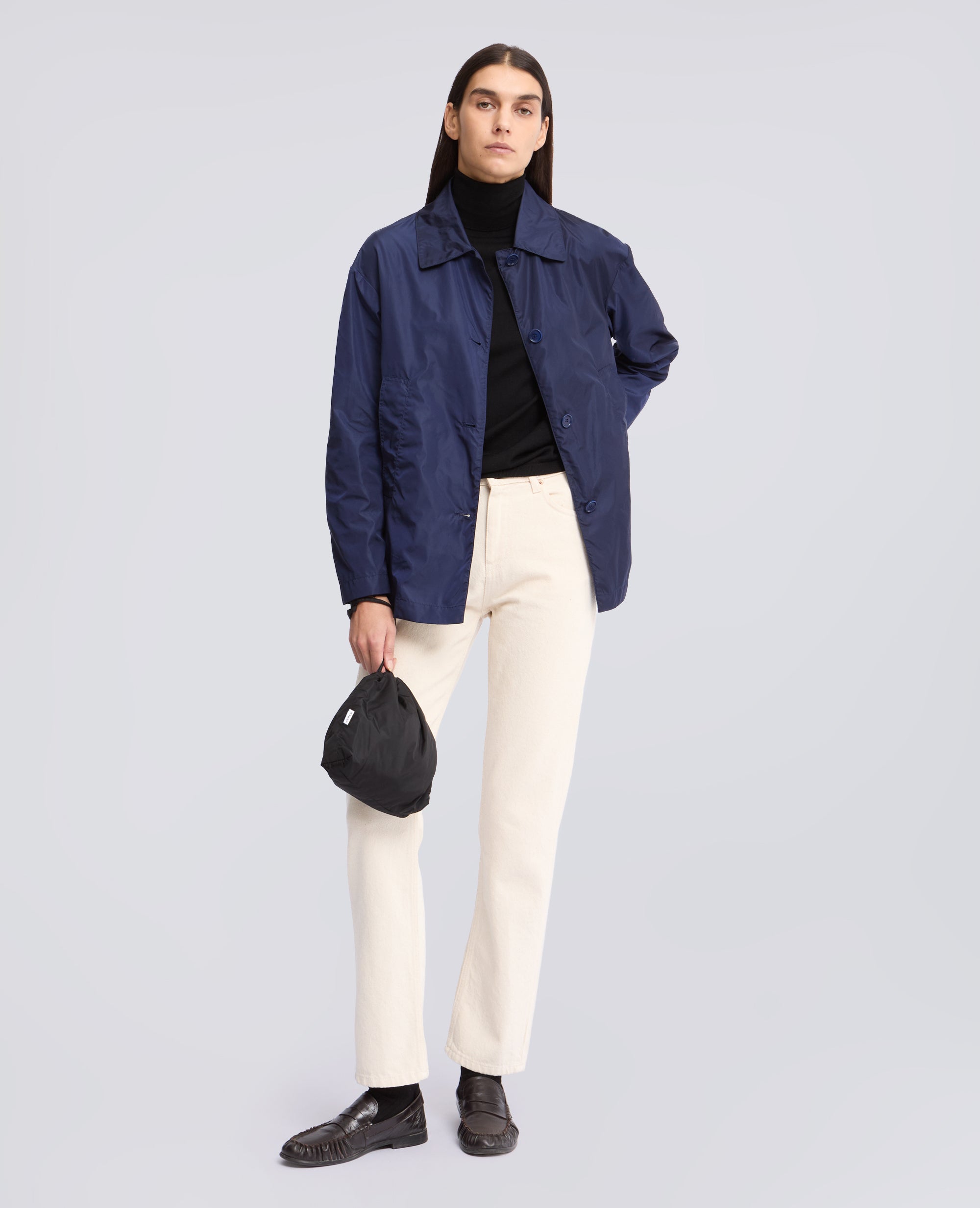BOLSO SACO CON BANDOLERA EN NAILON - NEGRO - ASPESI