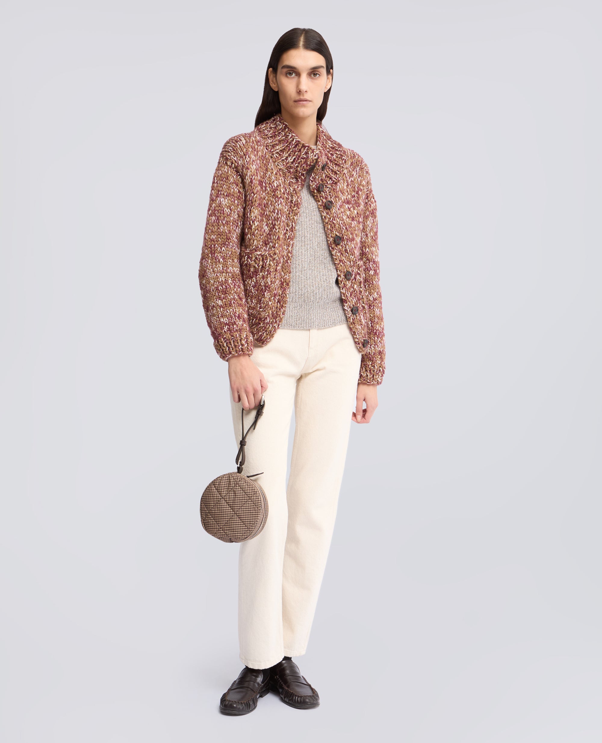 BORSA POCHETTE TRAPUNTATA IN TAFFETAS - MULTICOLOR - ASPESI