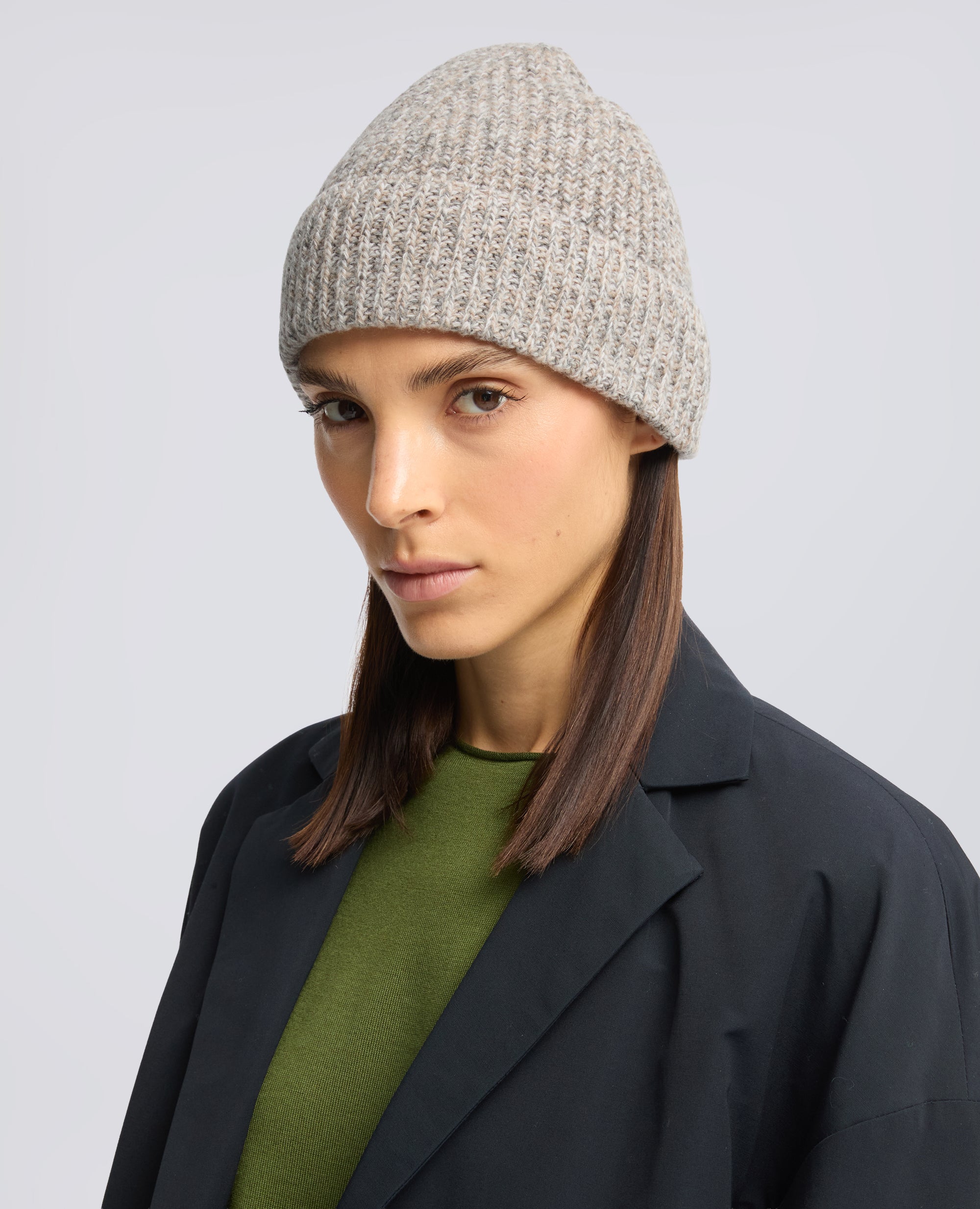 GORRO DE LANA ACANALADA - BEIGE - ASPESI