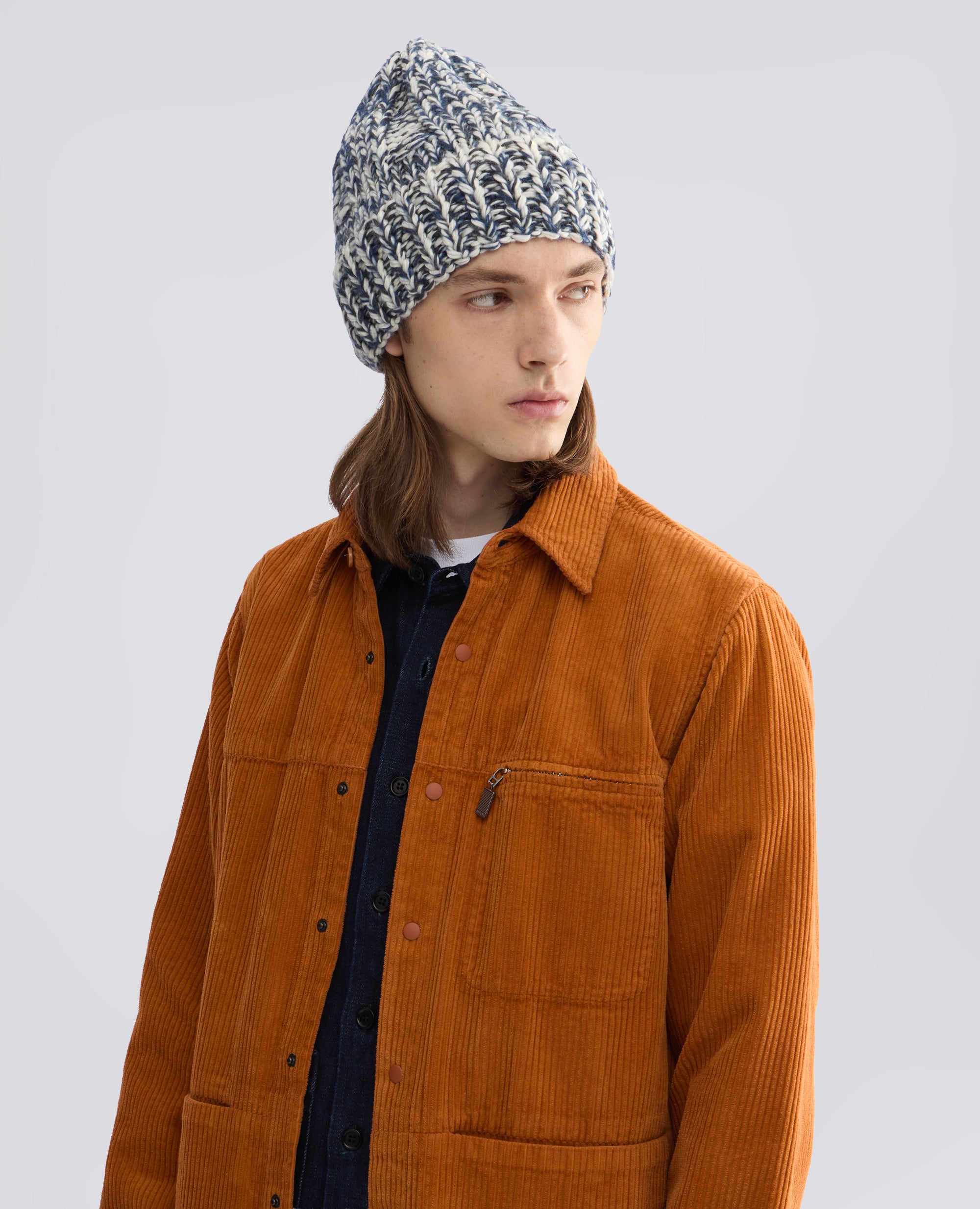 CAPPELLO LAVORATO A MANO IN FILATO DI LANA VERGINE E MOHAIR - MULTICOLOR - ASPESI