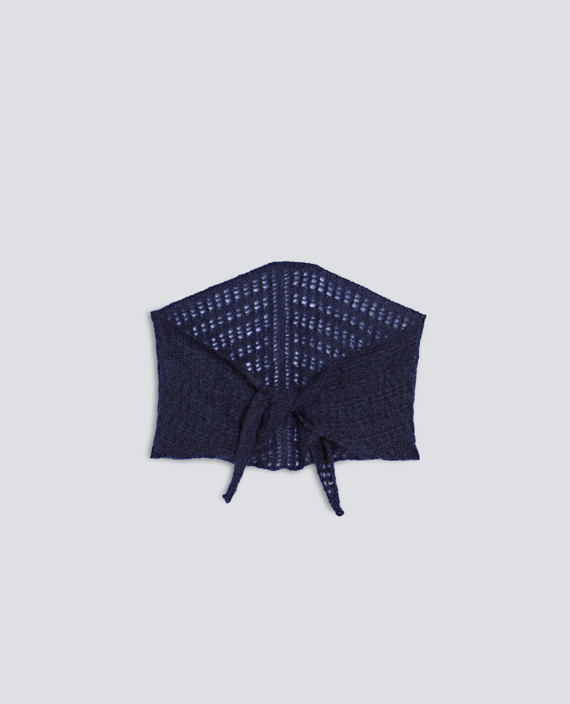 FOULARD EN MOHAIR ET LAINE - BLEU - ASPESI