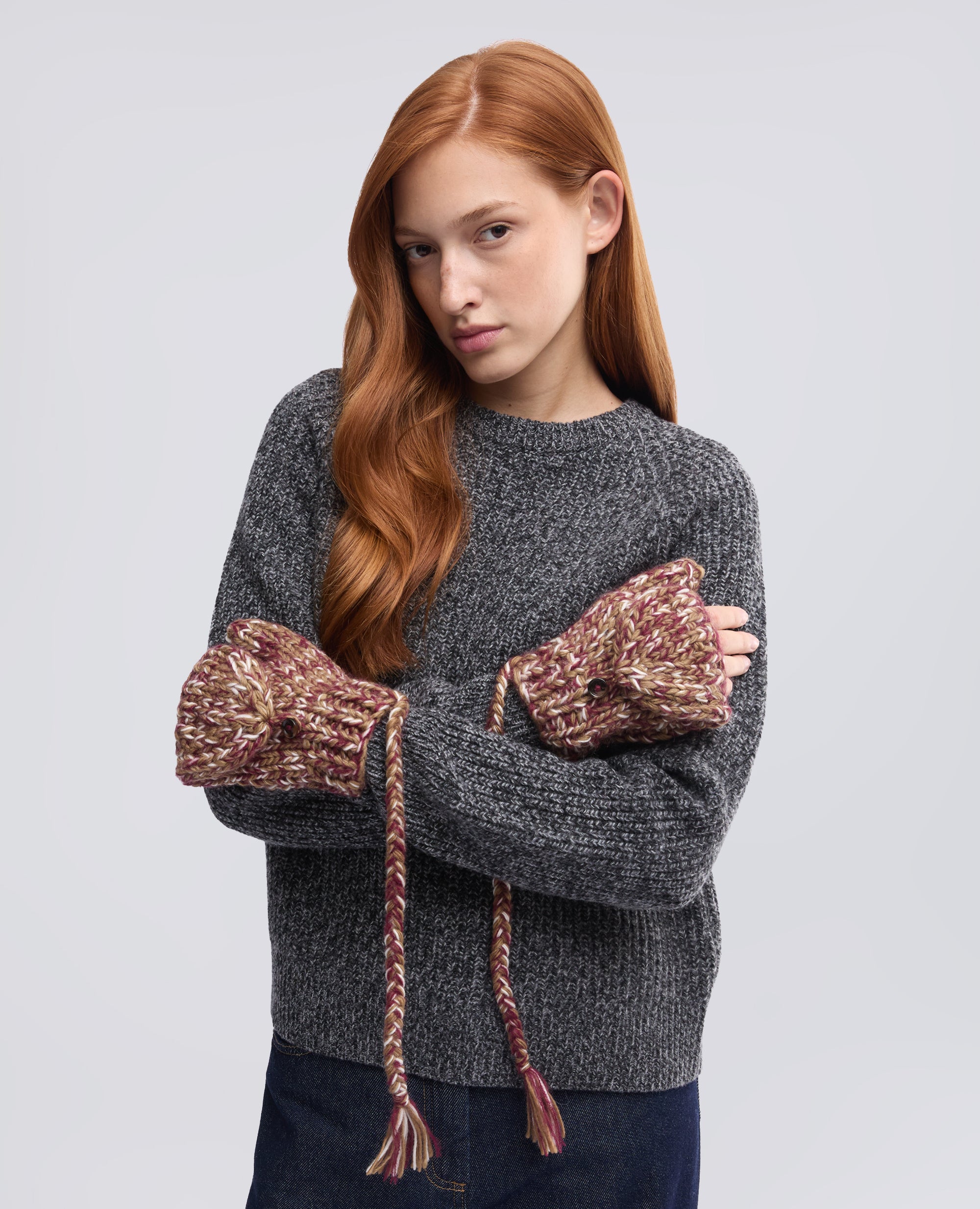 MOFFOLE FATTE A MANO IN LANA VERGINE E MOHAIR - BEIGE - ASPESI