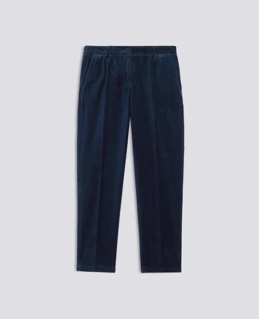 PANTALON DE TERCIOPELO LISO - BLU - ASPESI
