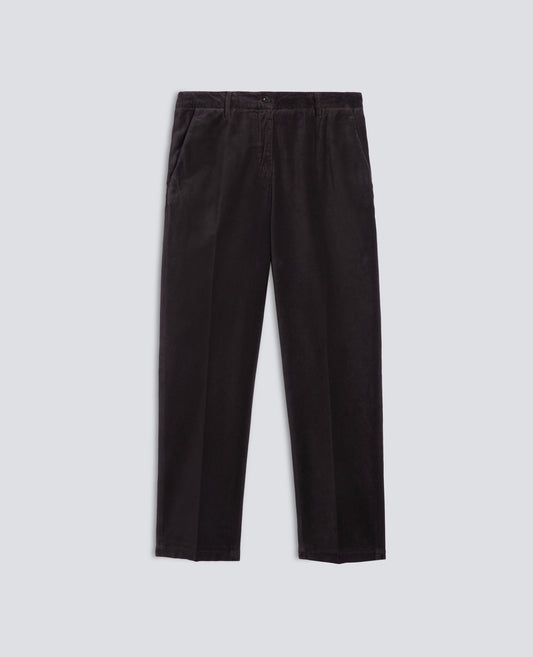 PANTALON DE TERCIOPELO LISO - MARRONE - ASPESI