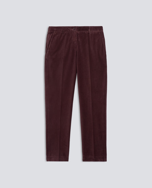 HOSE AUS GLATTEM SAMT - ROSSO - ASPESI